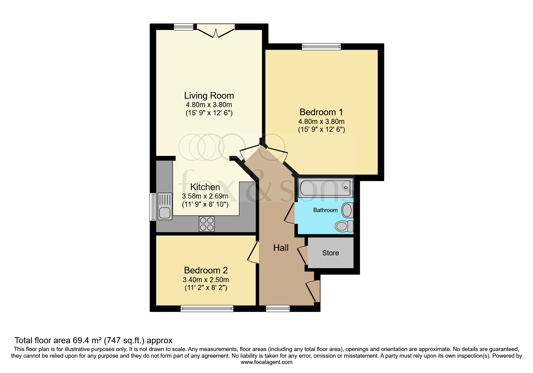 Flat 5, 32, Cooden Ledge, St. Leonards-On-Sea floorplan
