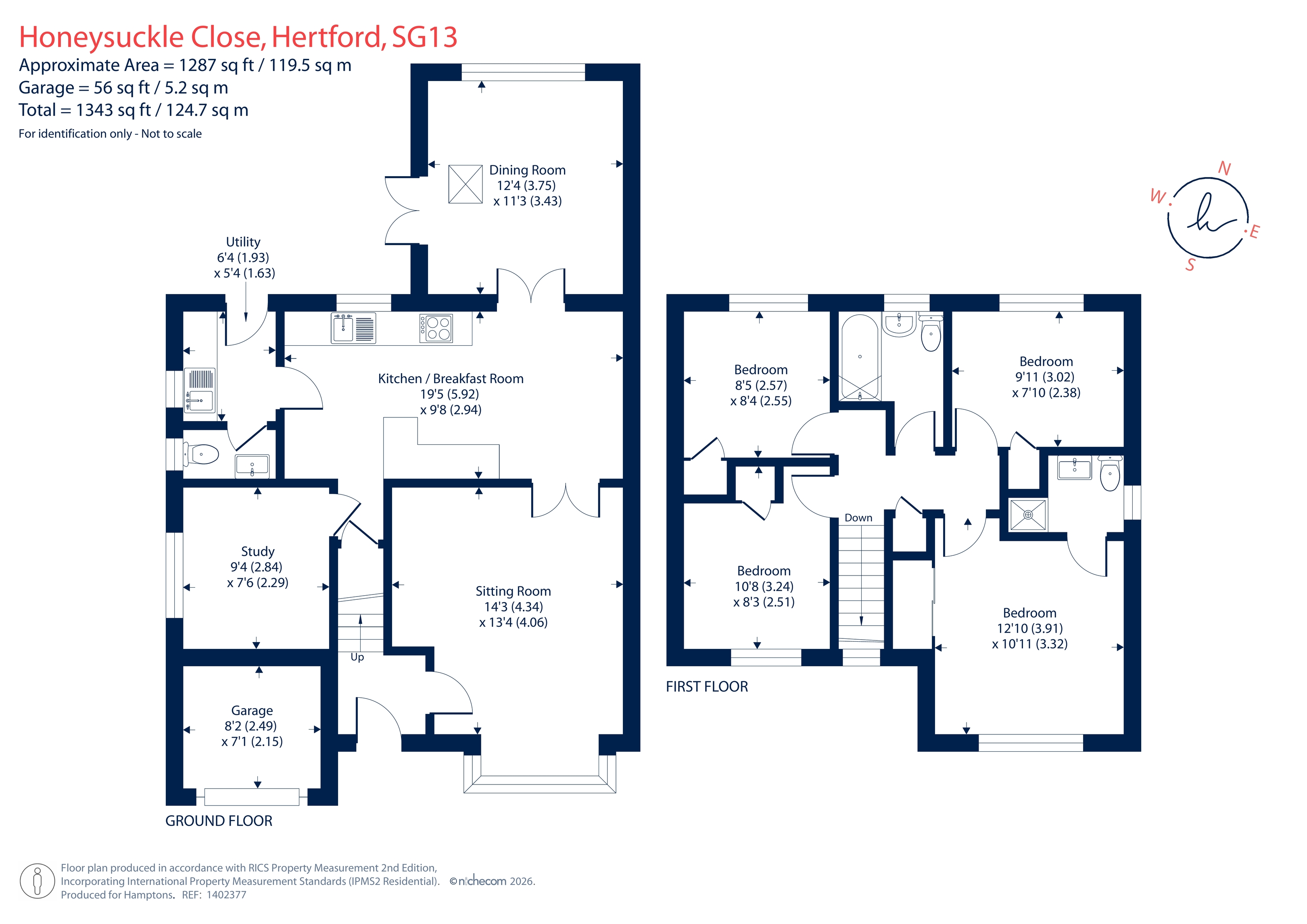 18, Honeysuckle Close, Hertford floorplan
