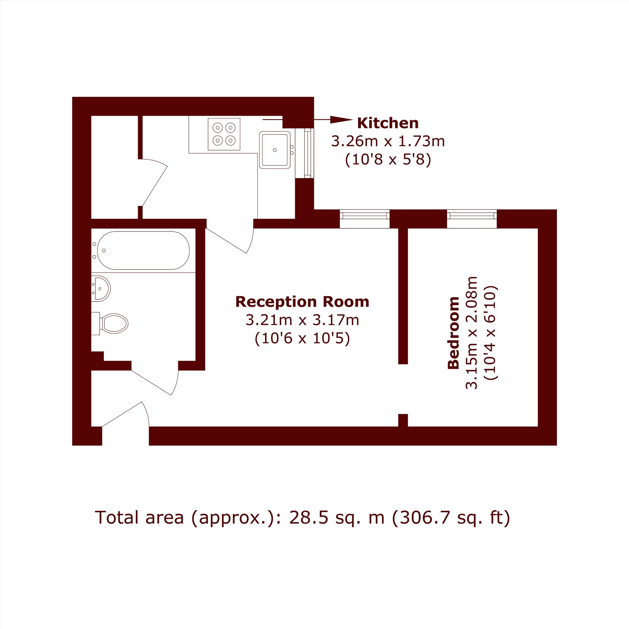 63, Macmillan Way, London floorplan