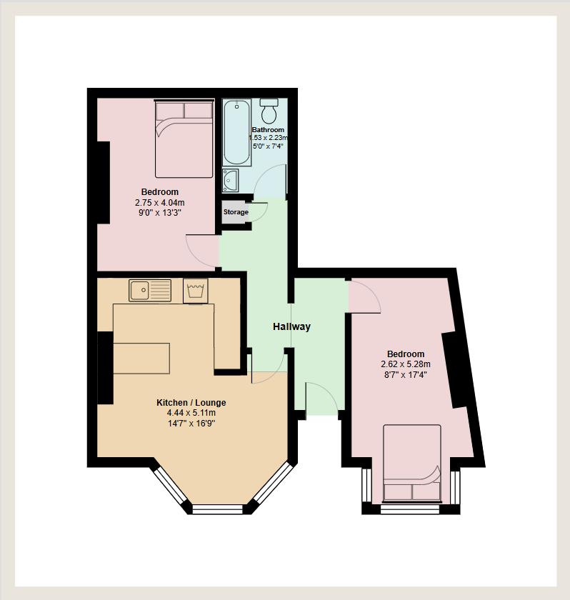 Ground Floor Flat, 35, Howard Gardens, Cardiff floorplan