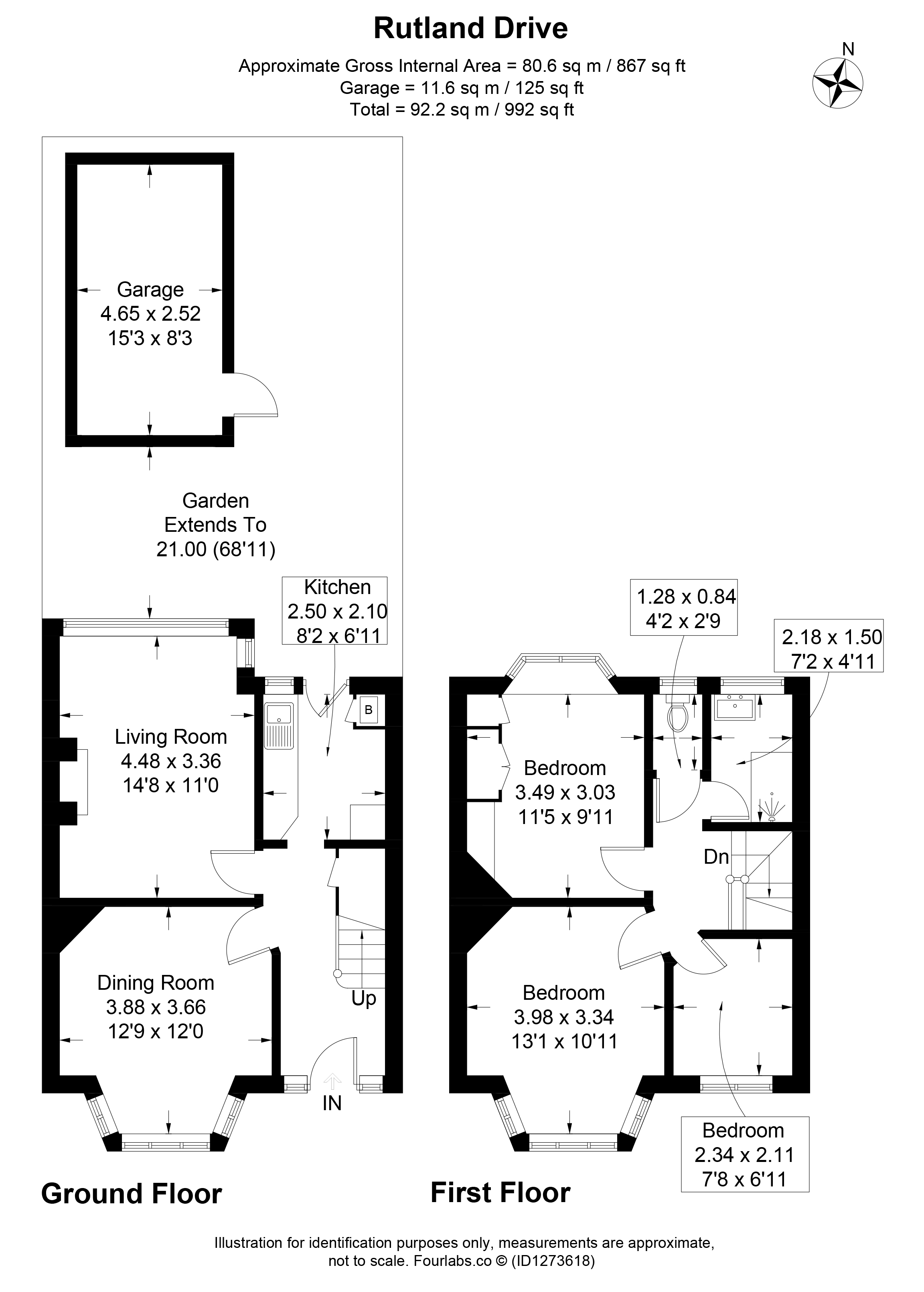 Rutland Drive, Morden floorplan