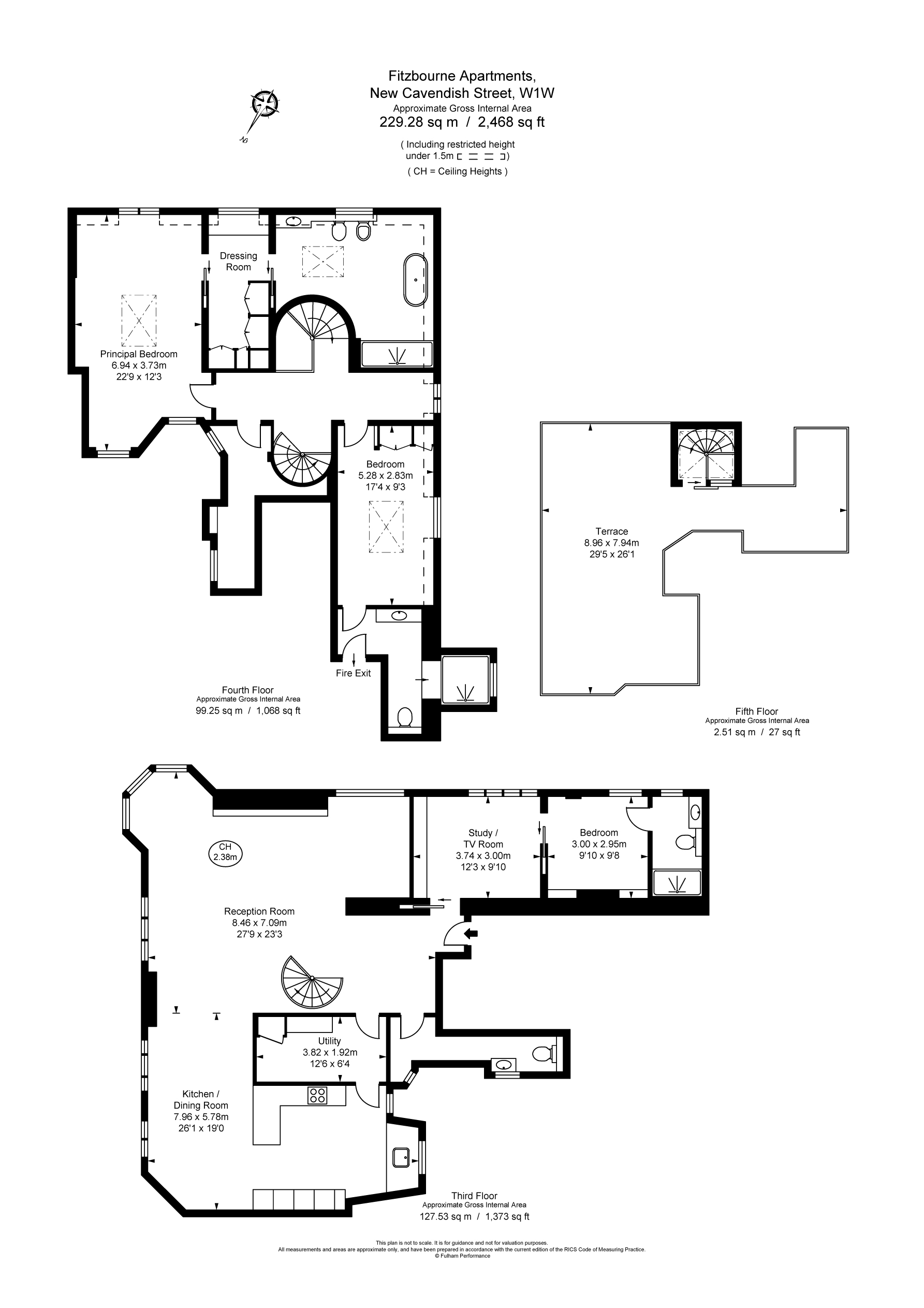 Apartment 7, Fitzbourne Apartments, 91, New Cavendish Street, London floorplan