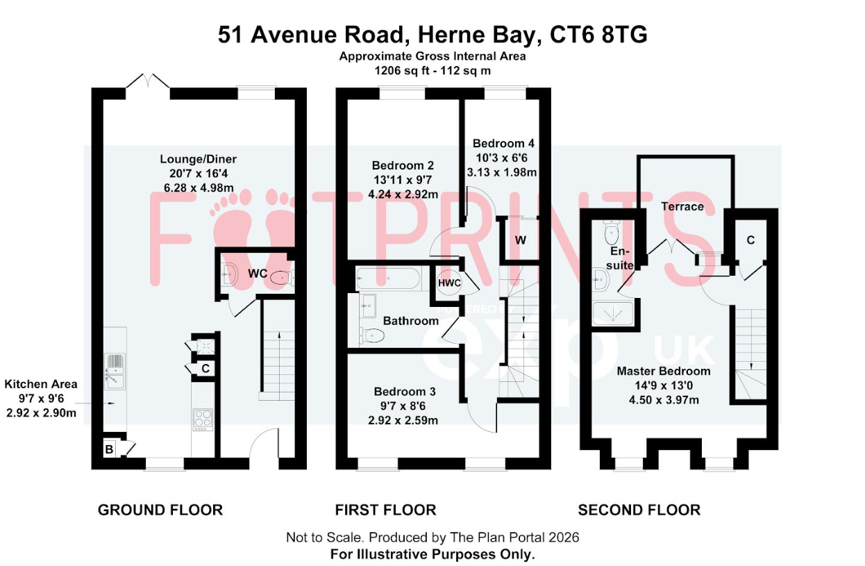 51, Avenue Road, Herne Bay floorplan