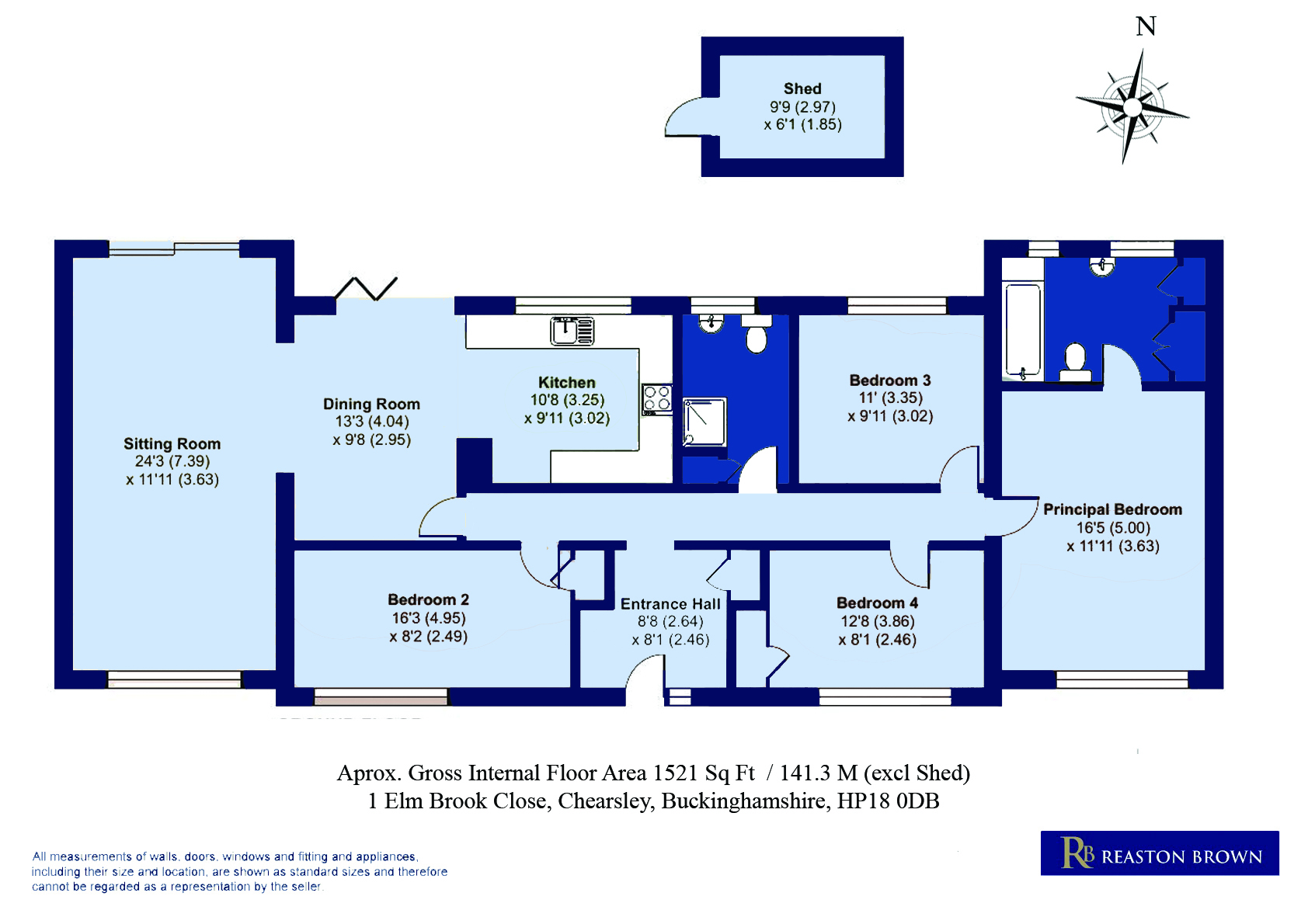 1 Elm Close, Chearsley, Chearsley, floorplan