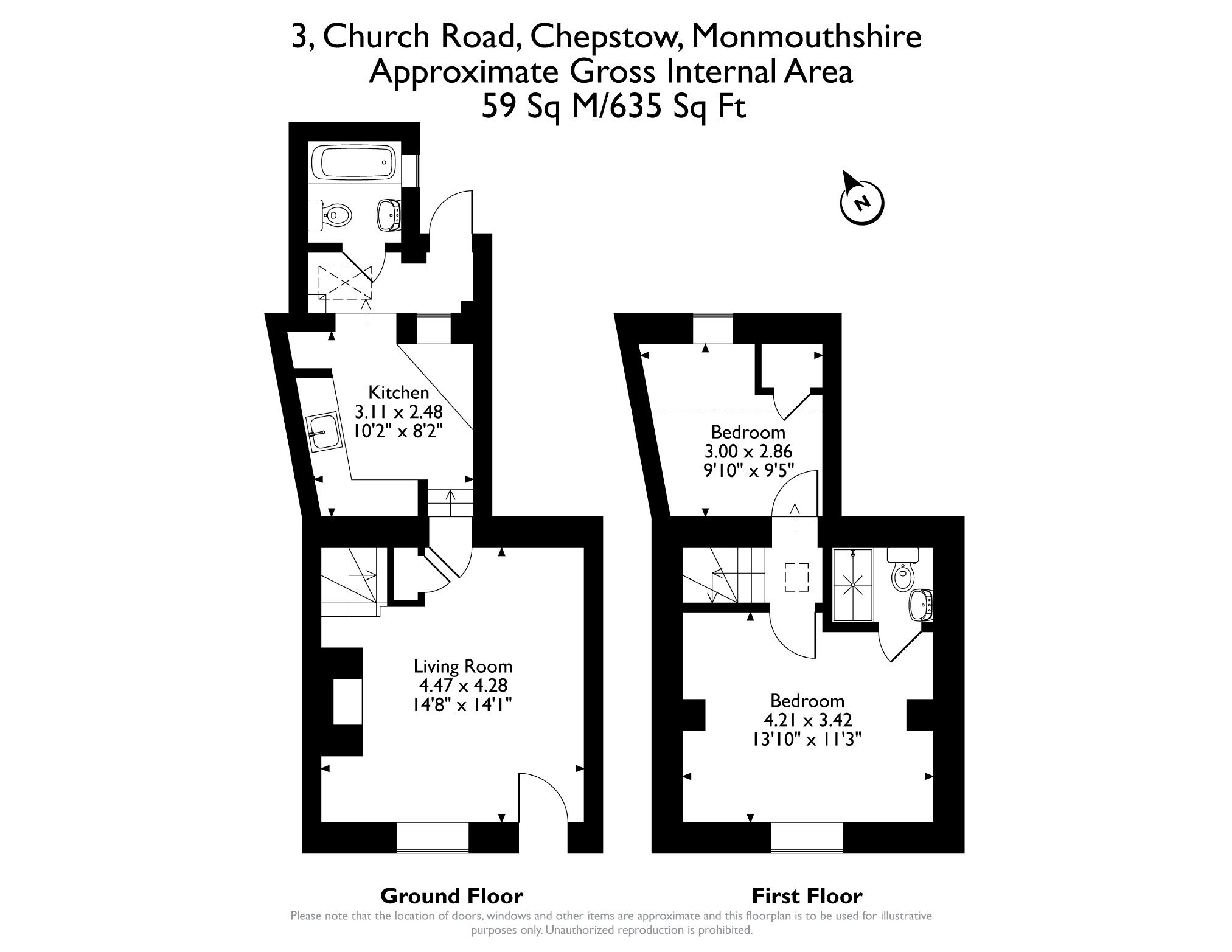 3, Church Road, Chepstow floorplan