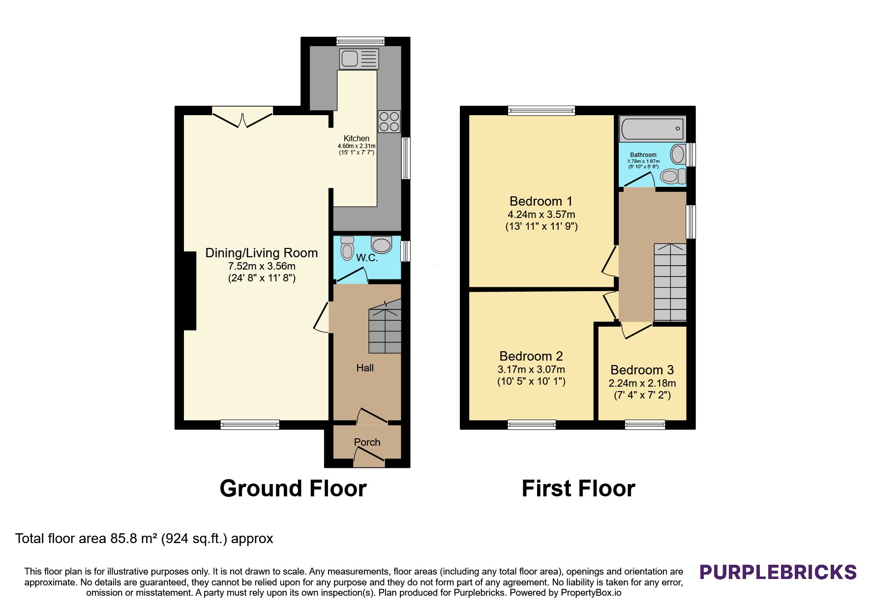 3, st georges drive, Manchester floorplan