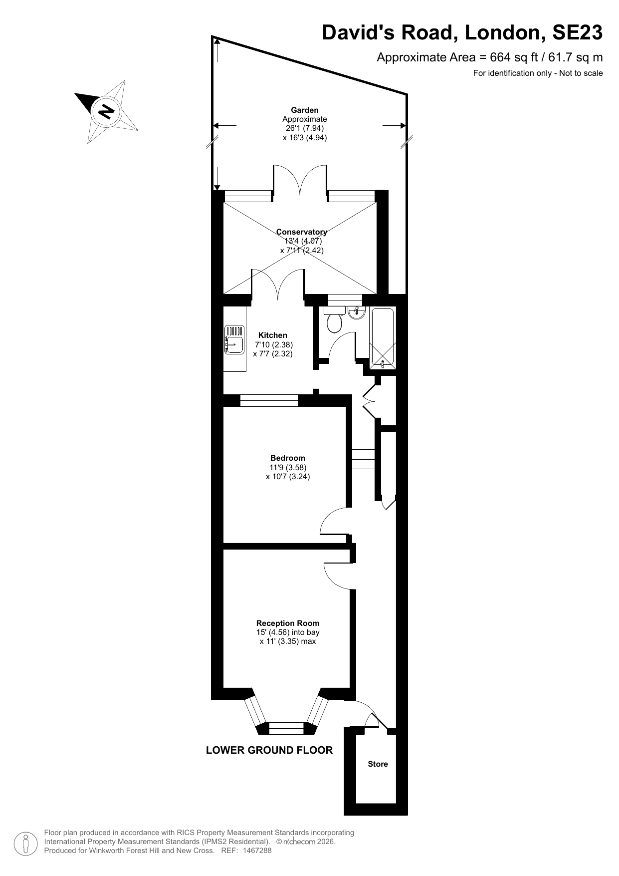 16B,, David's Road, London floorplan