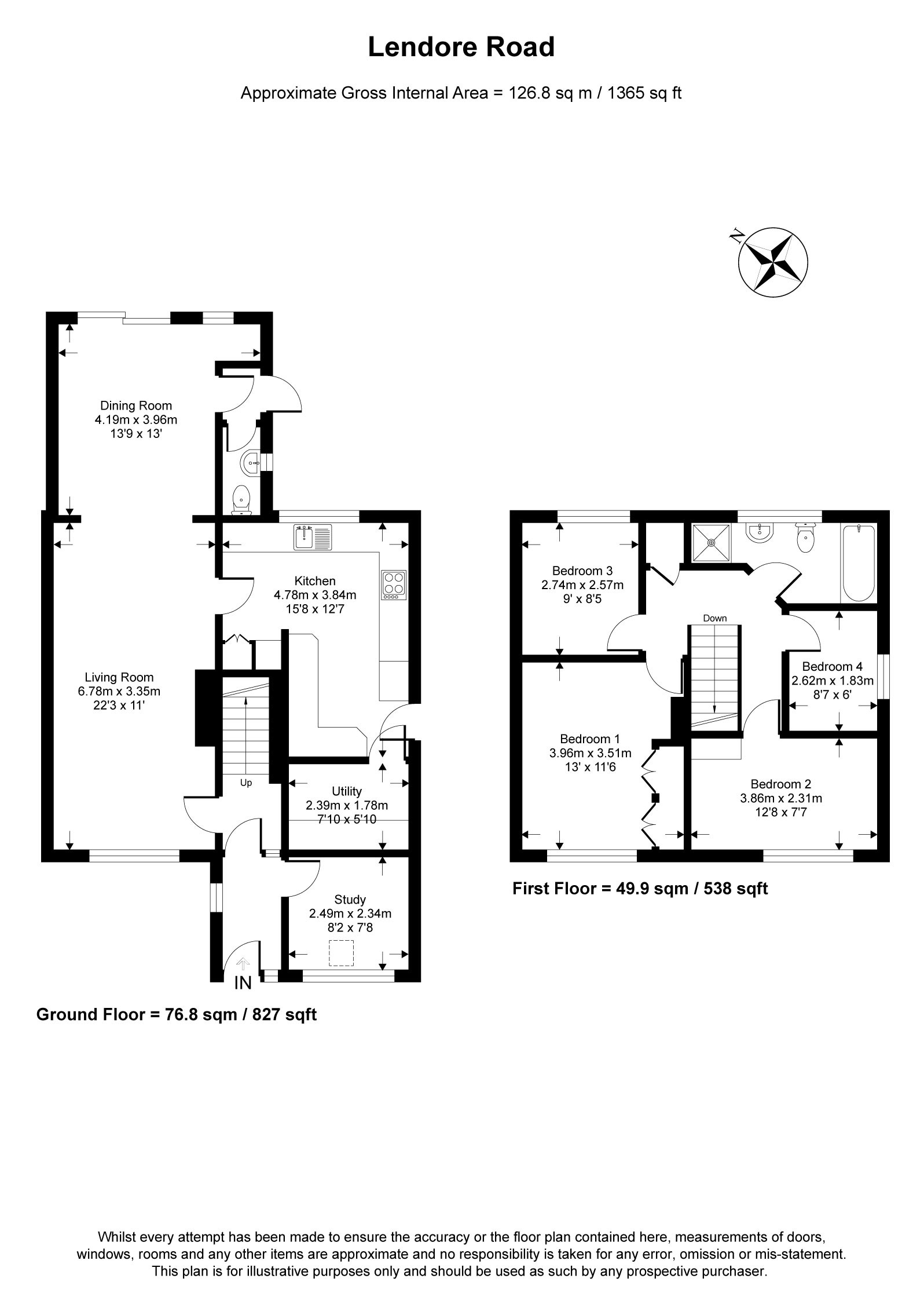 3, Lendore Road, Camberley floorplan