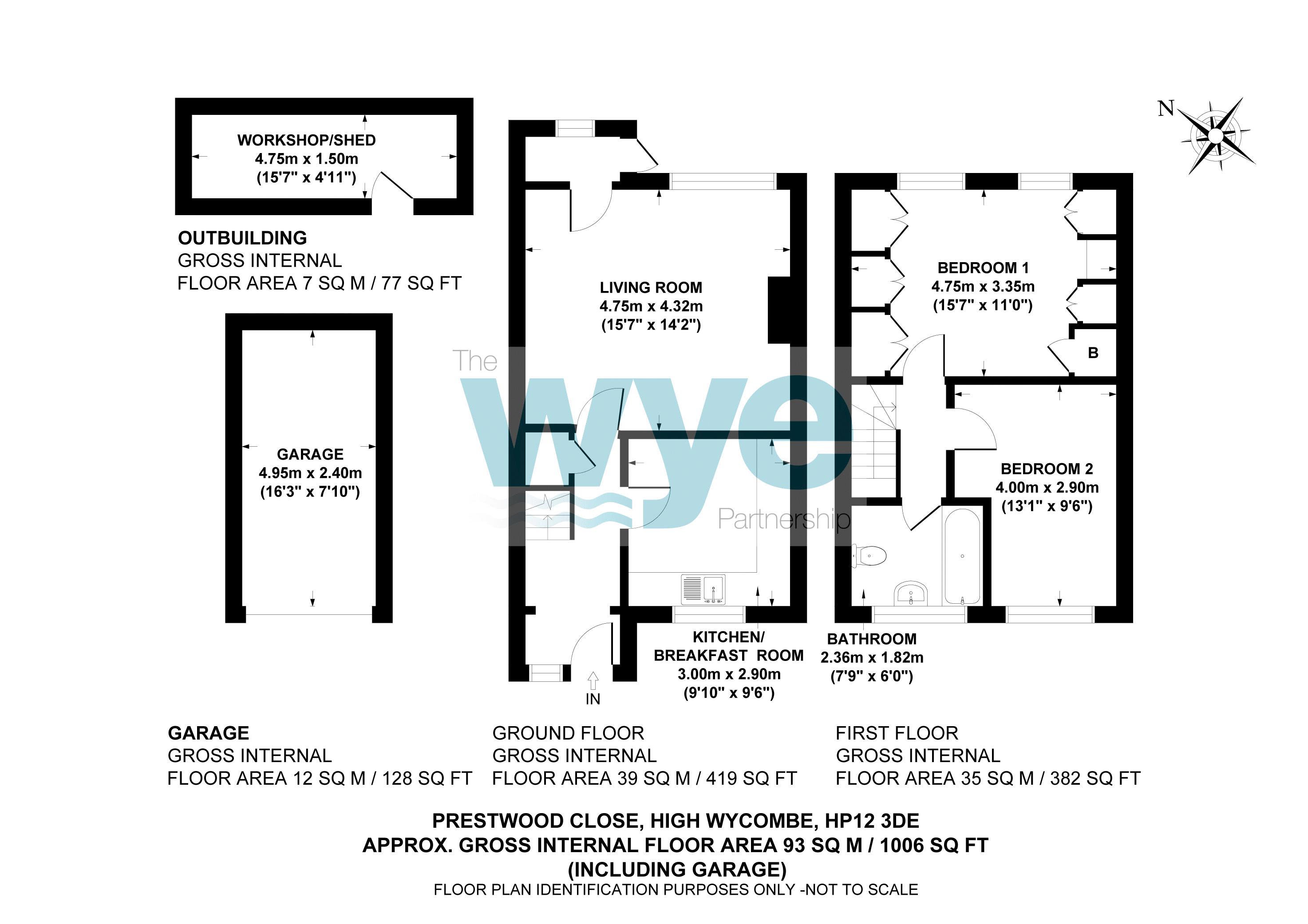 Prestwood Close, High HP12, 2 bedroom terraced house for sale