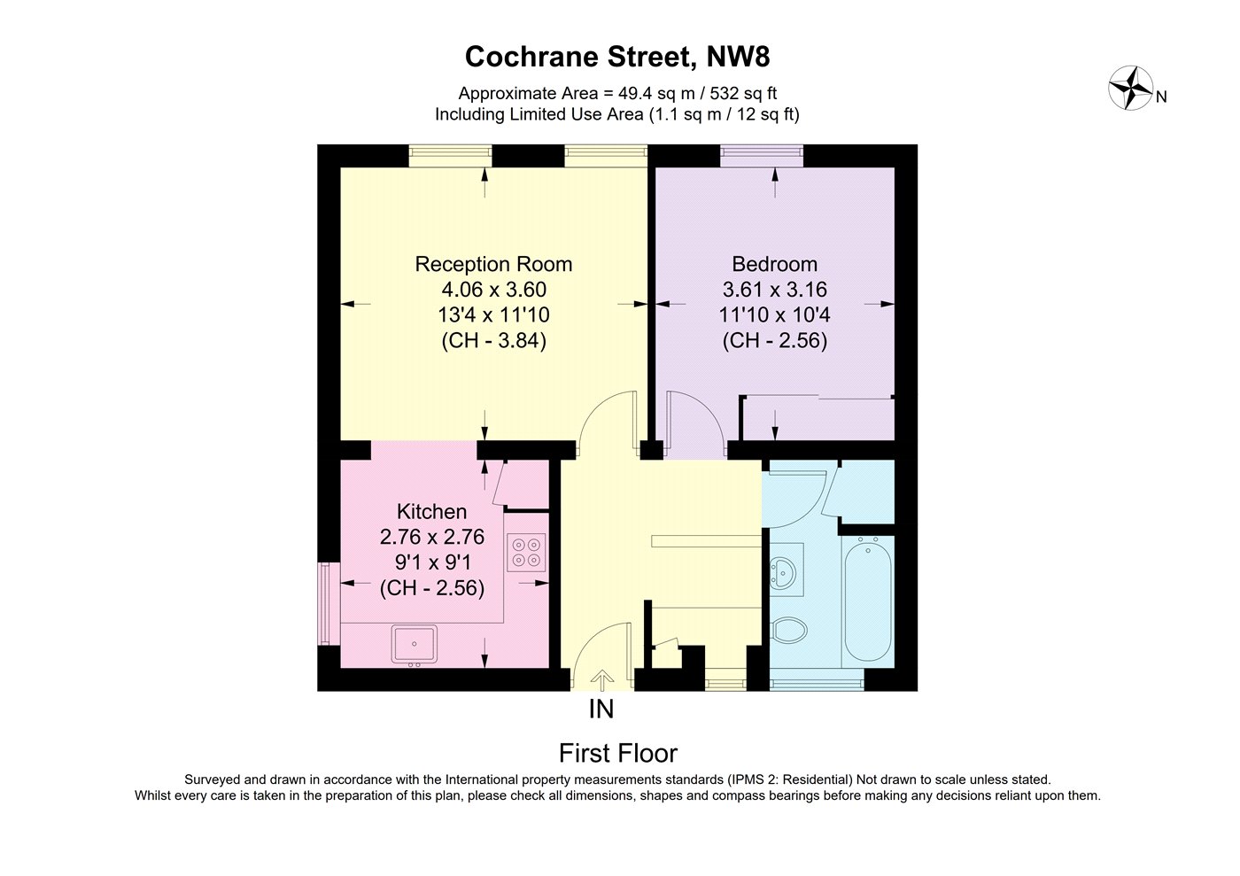 Flat 2, 94-96, Cochrane Street, London floorplan