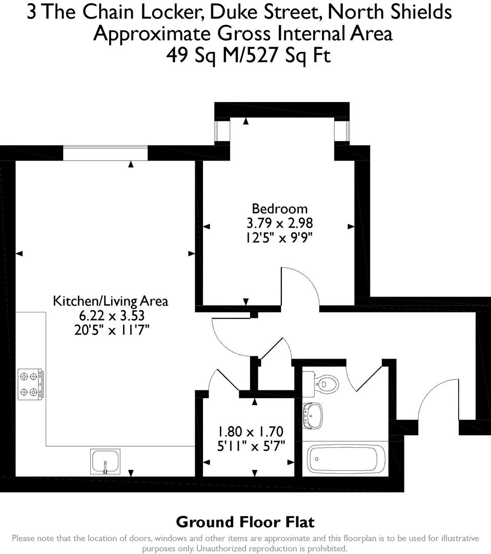 Duke Street, North Shields NE29, 1 bedroom flat for sale 64943261