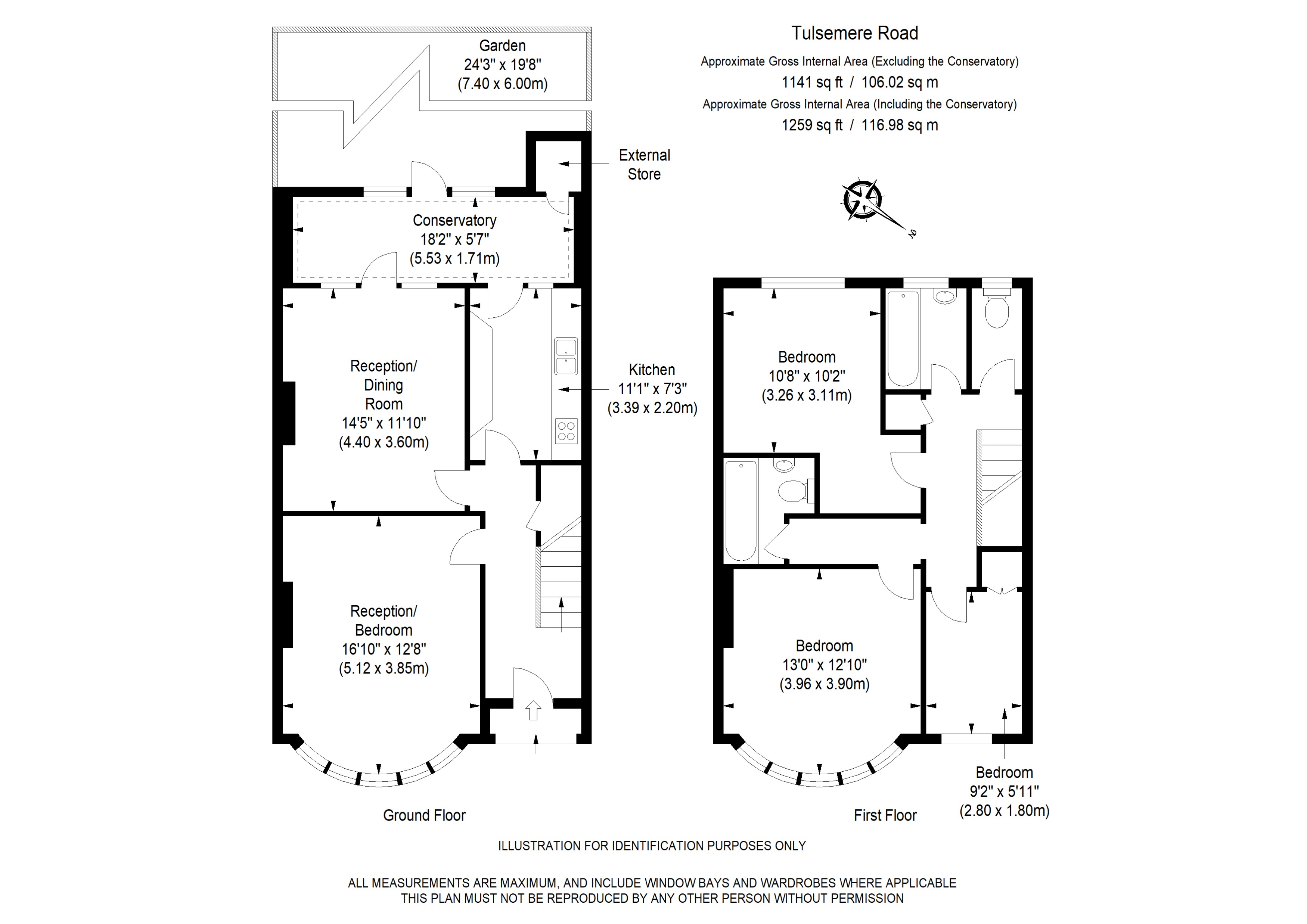 22, Tulsemere Road, London floorplan