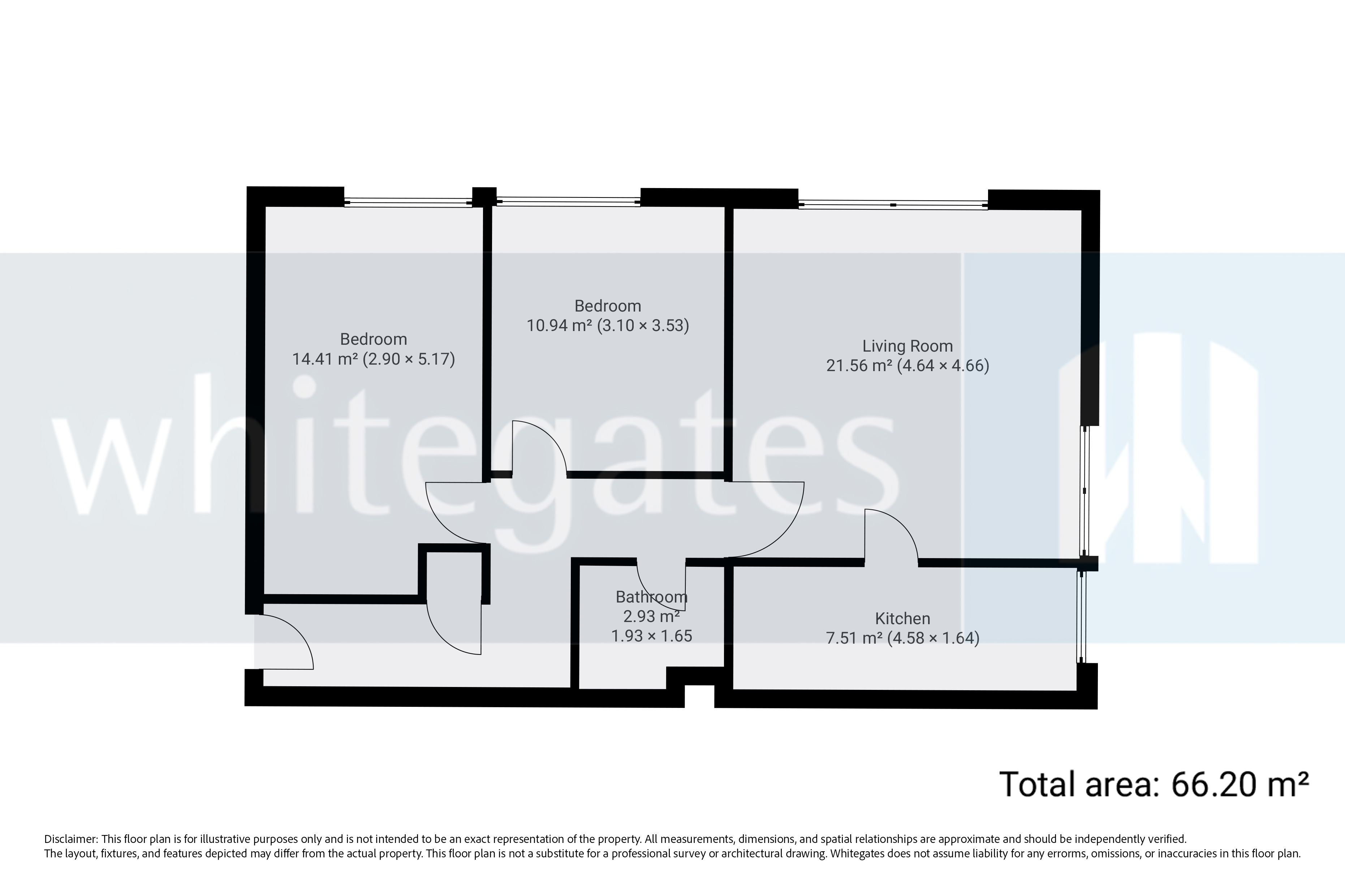 11, Dee House,, Ribble Road, Merseyside floorplan