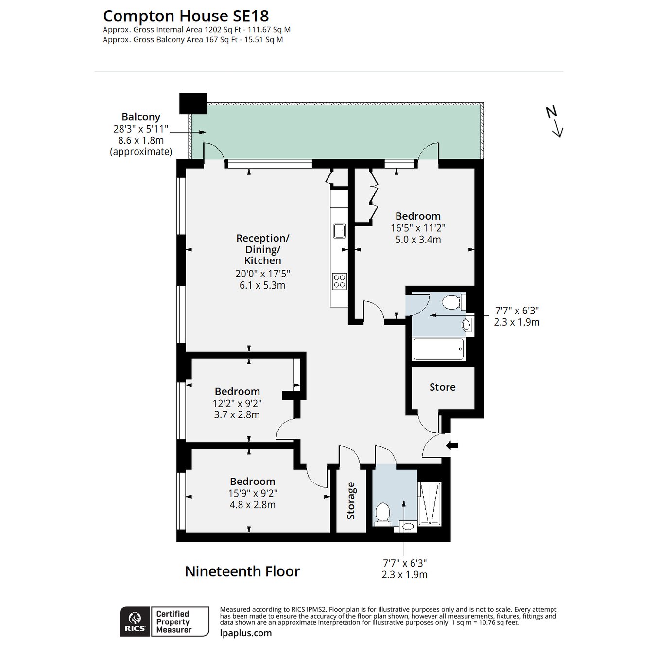 Apartment 137, Compton House, Plumstead Road floorplan