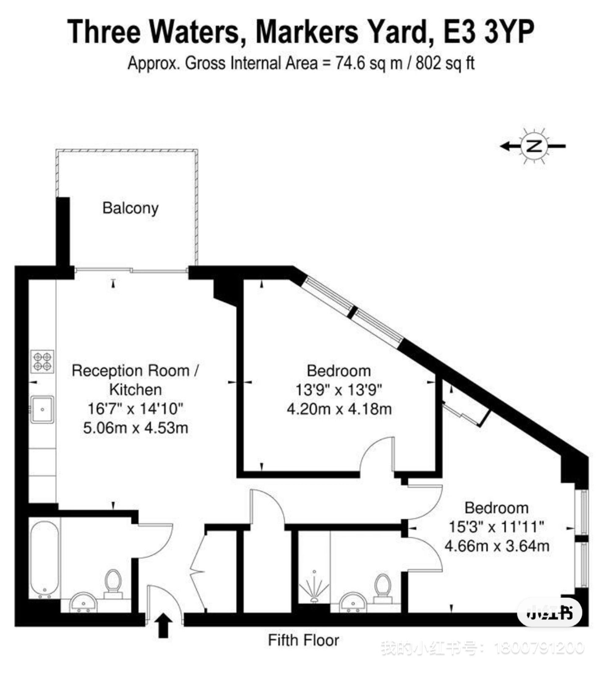 Apt 506, Skyline Apartments, London floorplan
