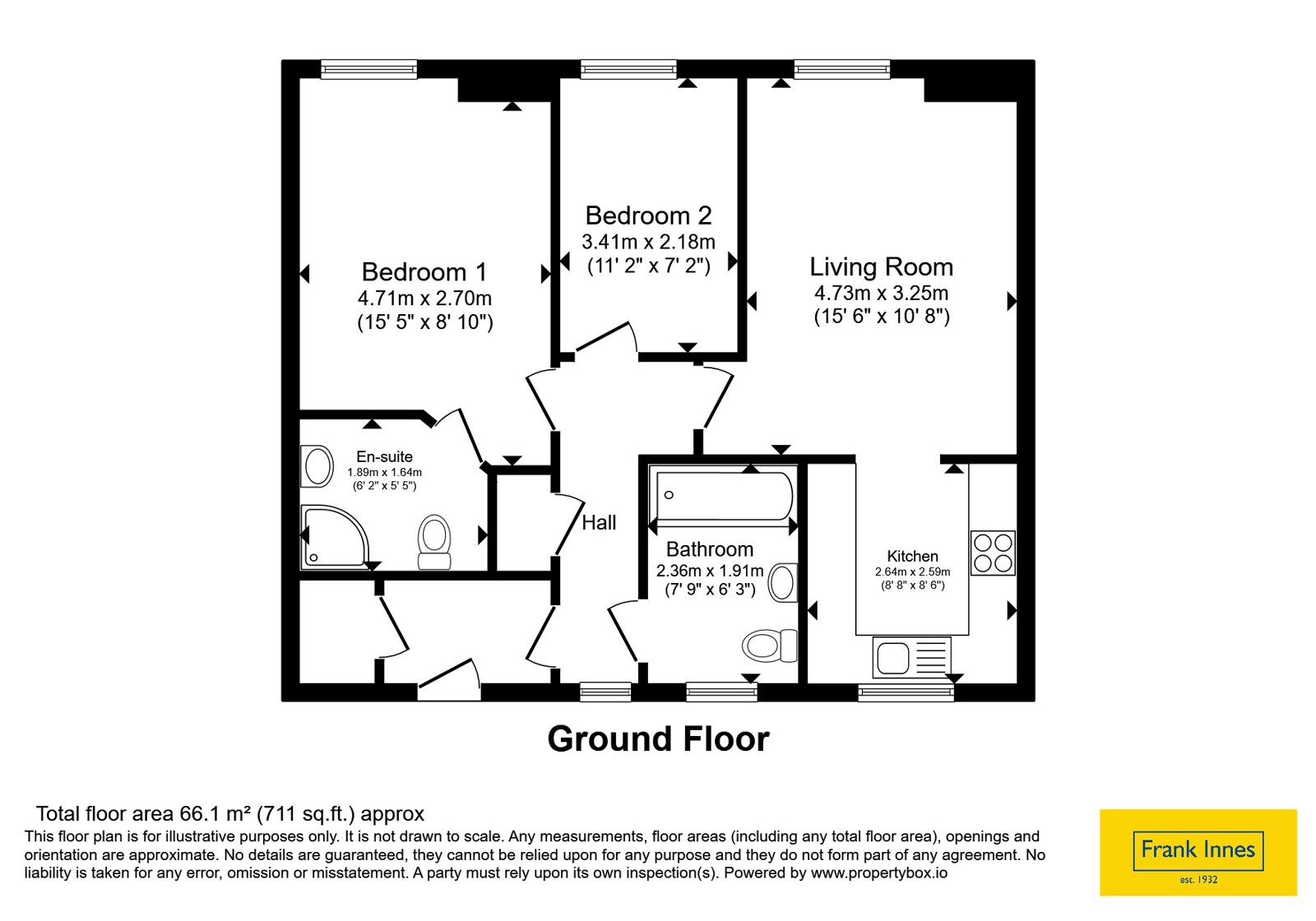 Flat 1, 4, Hooks Close, Leicestershire floorplan