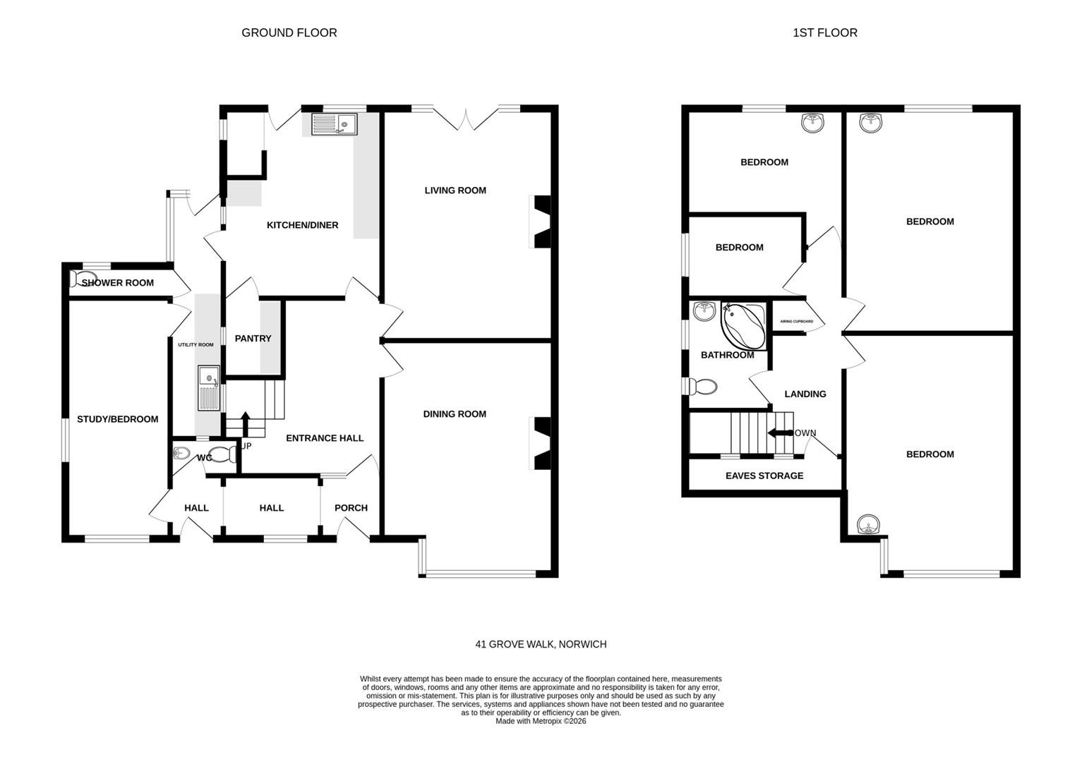41, Grove Walk, Norwich floorplan