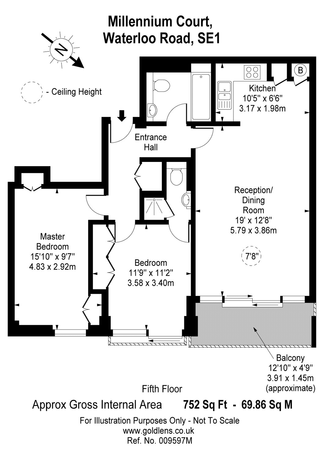 2 Bedrooms Flat to rent in Millennium Court, 264 Waterloo Road, London SE1