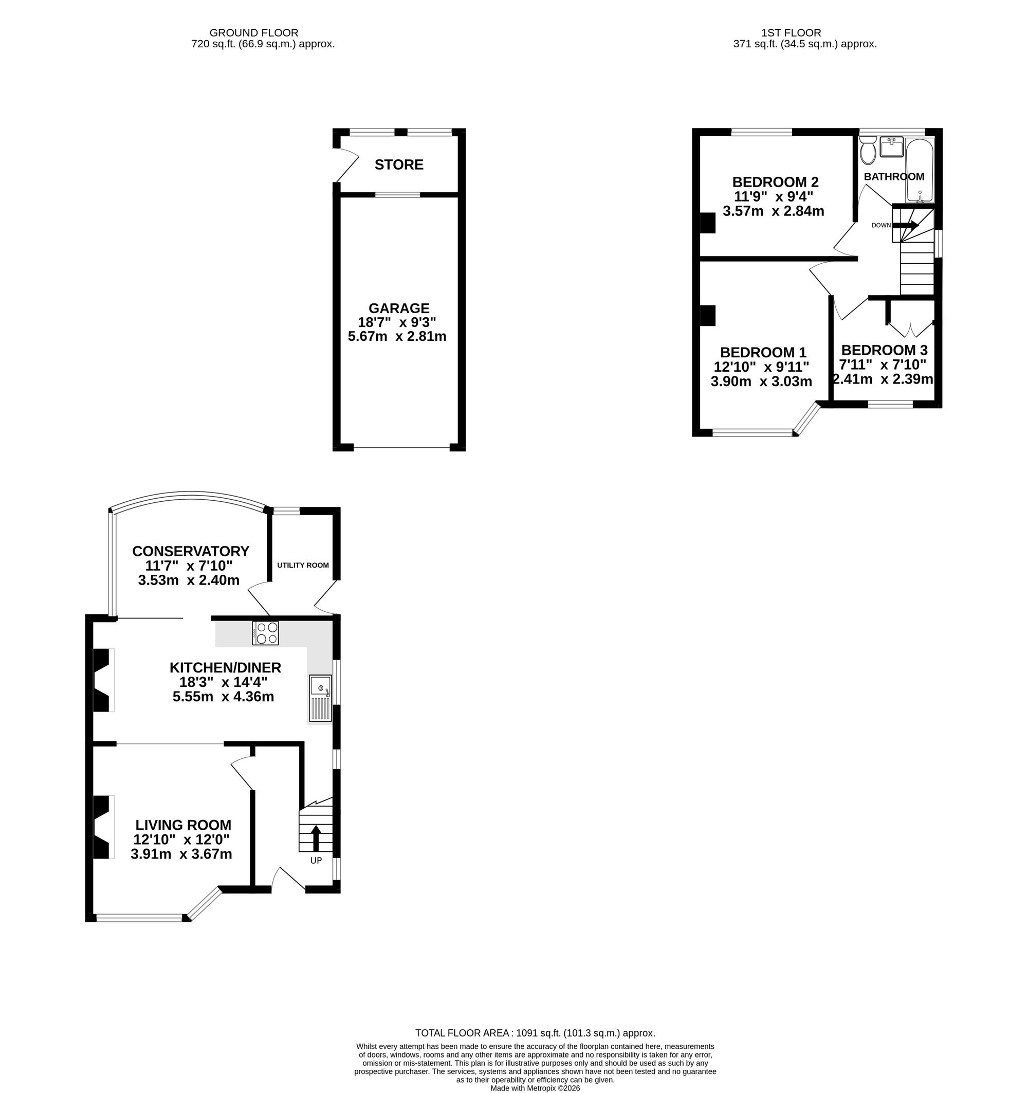 5 Park Road, Nantwich floorplan