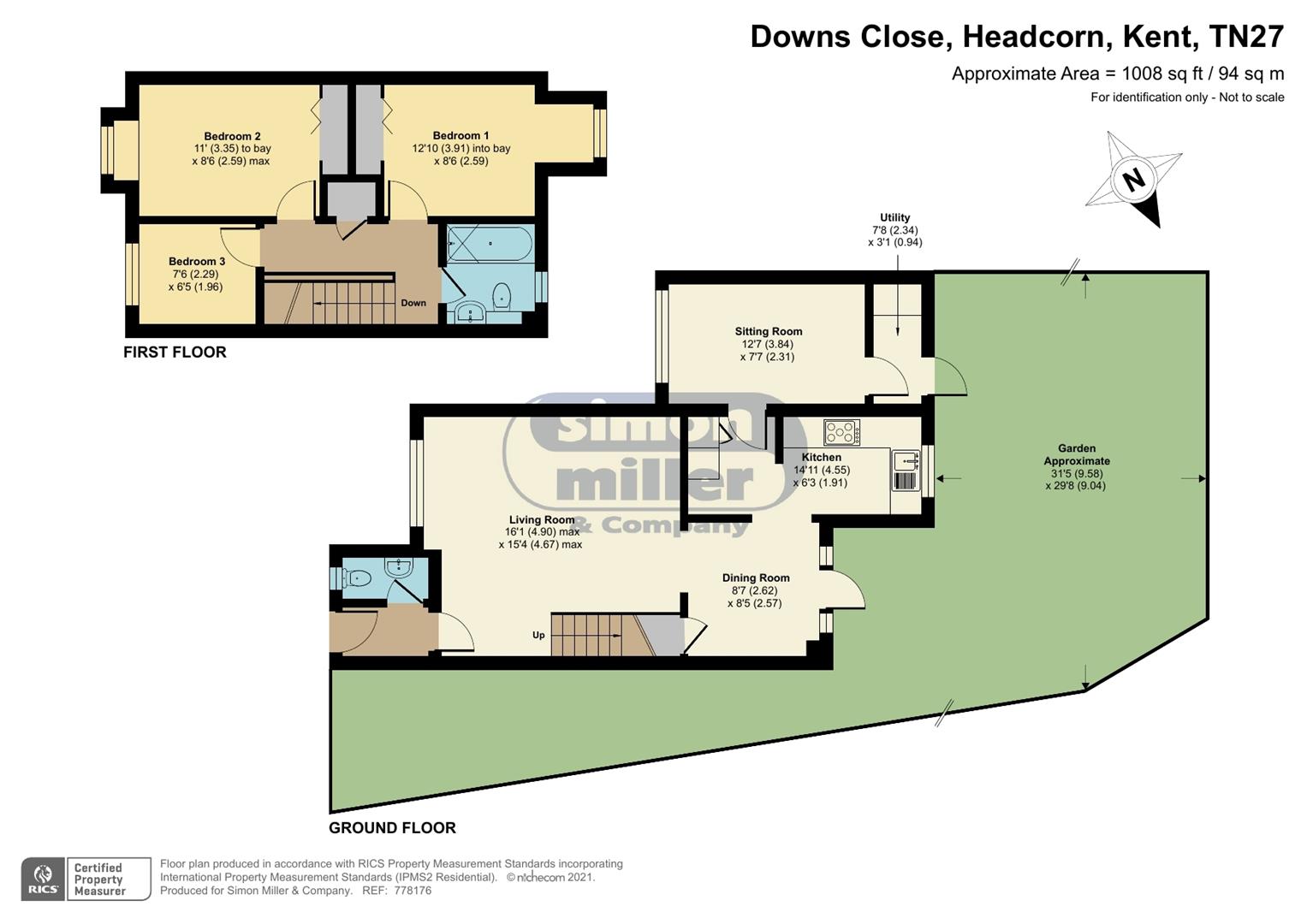 31, Downs Close, Headcorn floorplan
