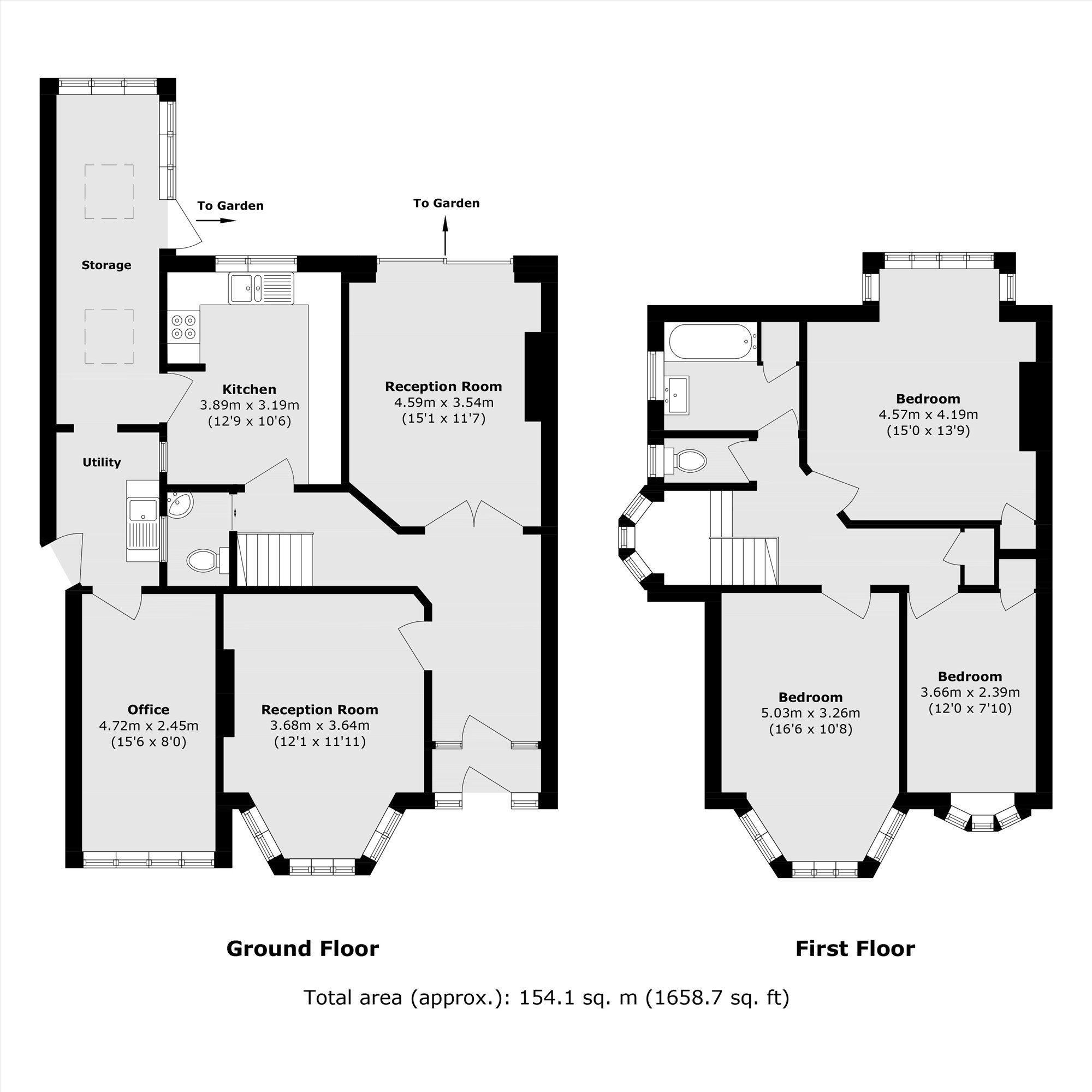 154, Percy Road, Twickenham floorplan