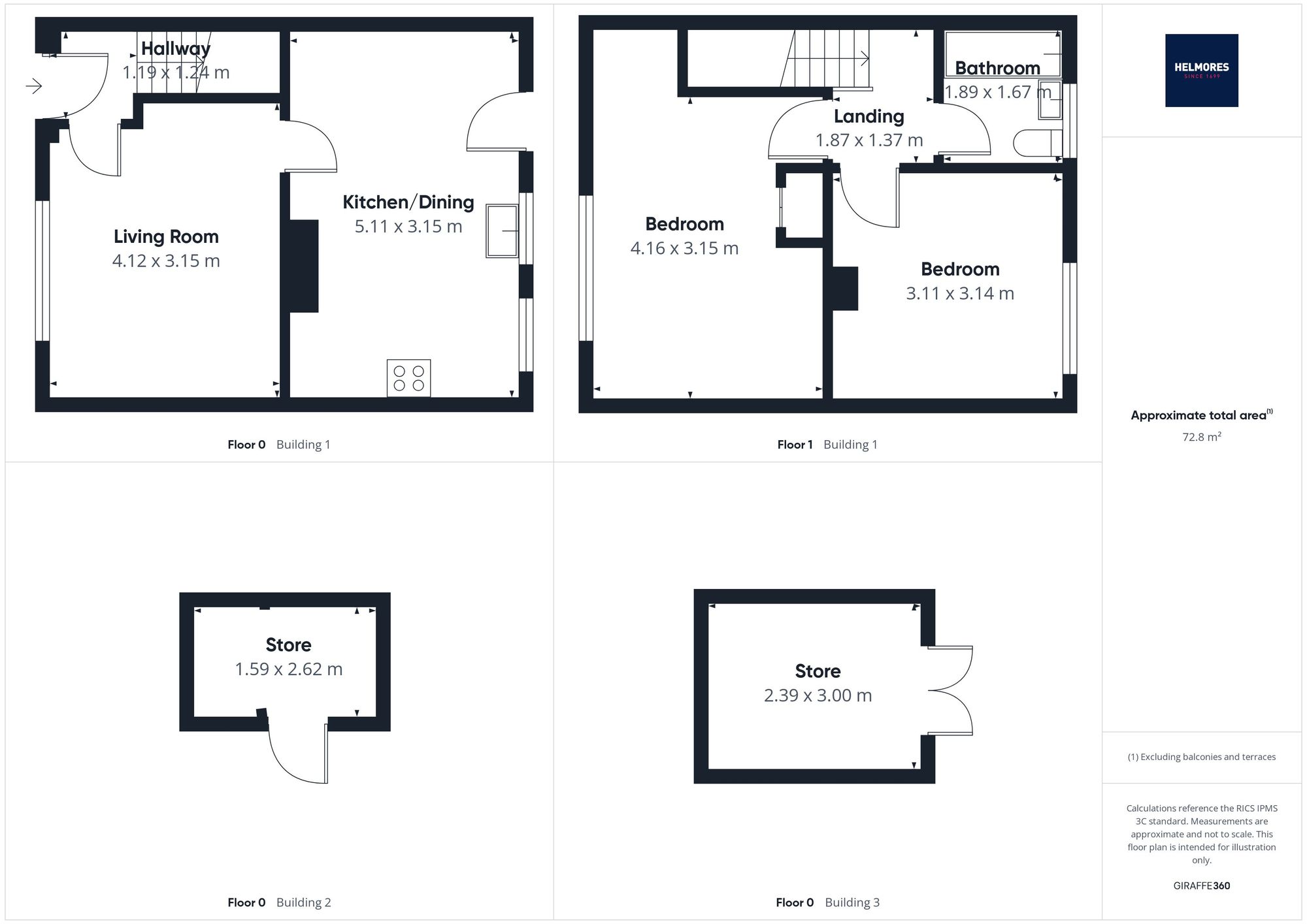 74, Butt Parks, Crediton, EX17 floorplan