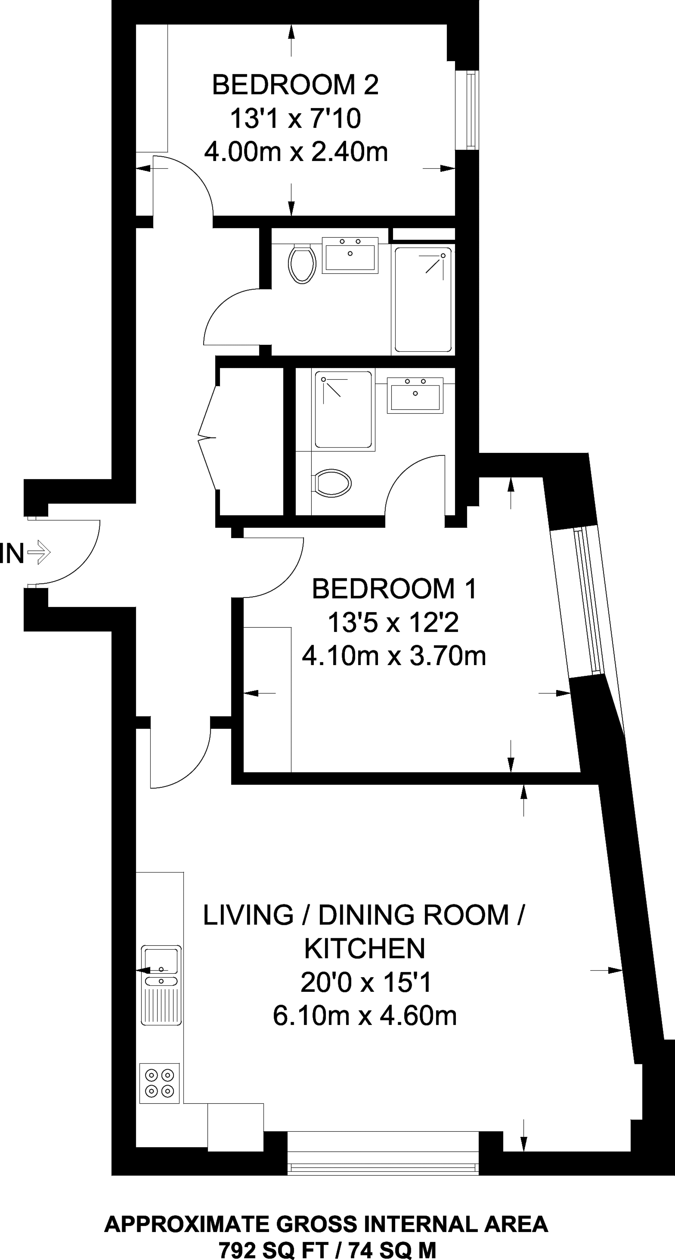 2 Bedrooms Flat to rent in Forge Square, Isle Of Dogs E14