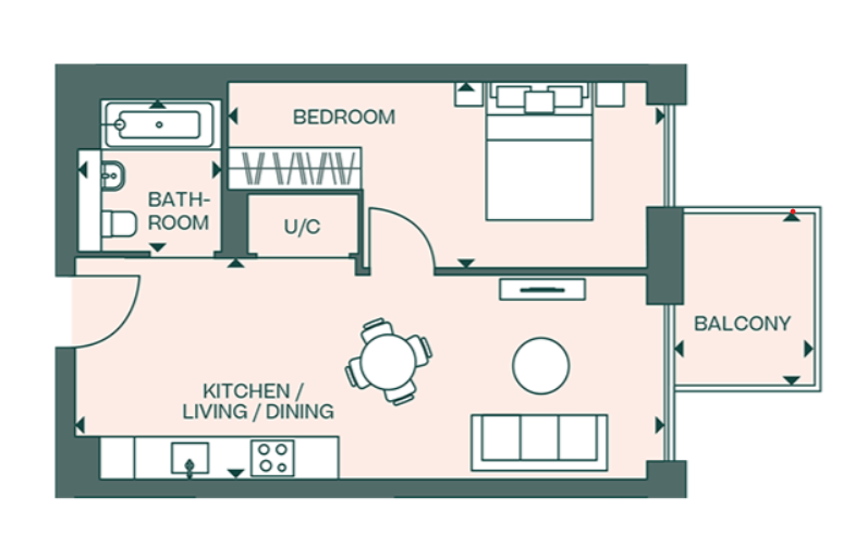 13.07 Parkside, Fulton Road, Wembley floorplan