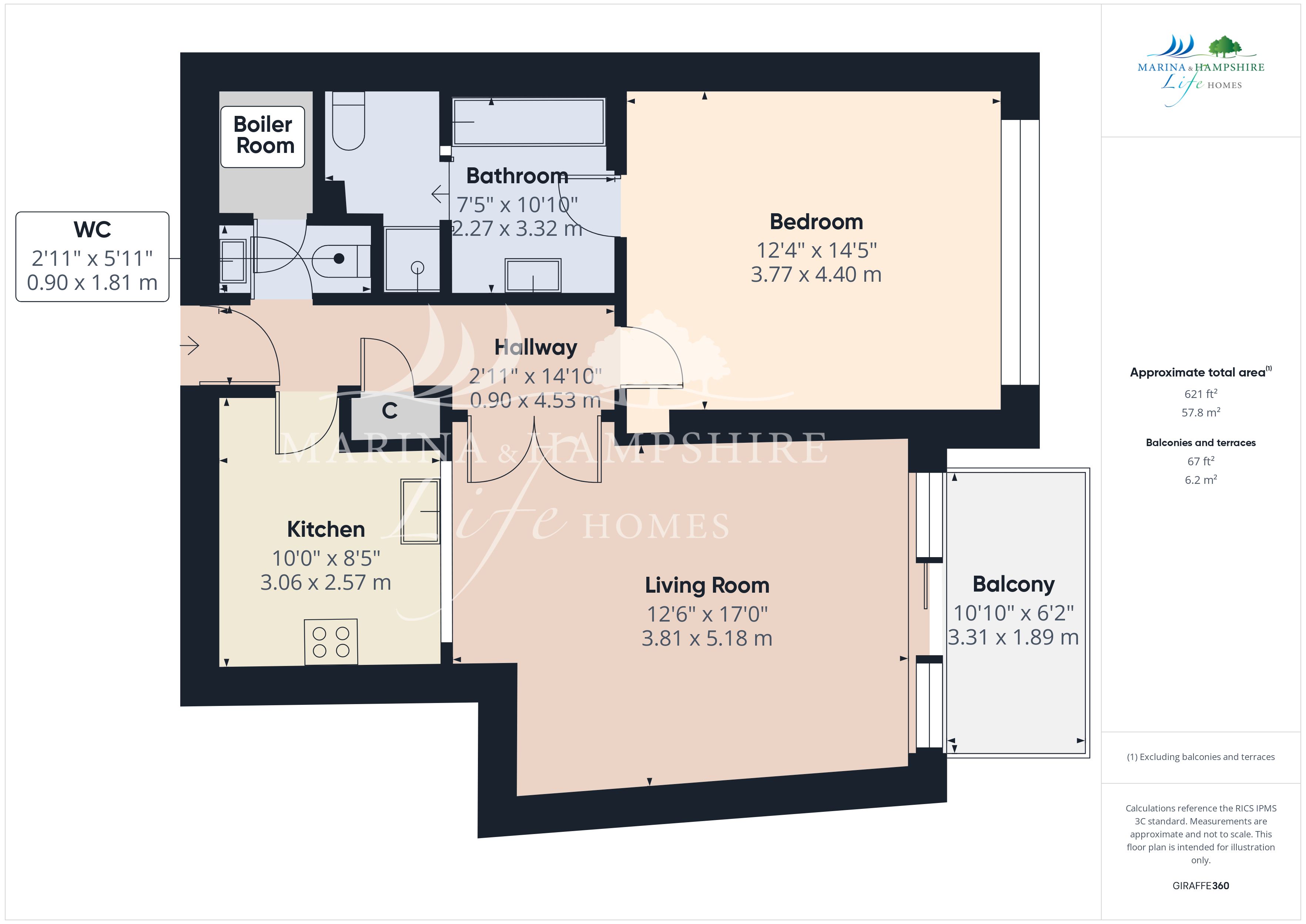 148, Oyster Quay, Portsmouth floorplan
