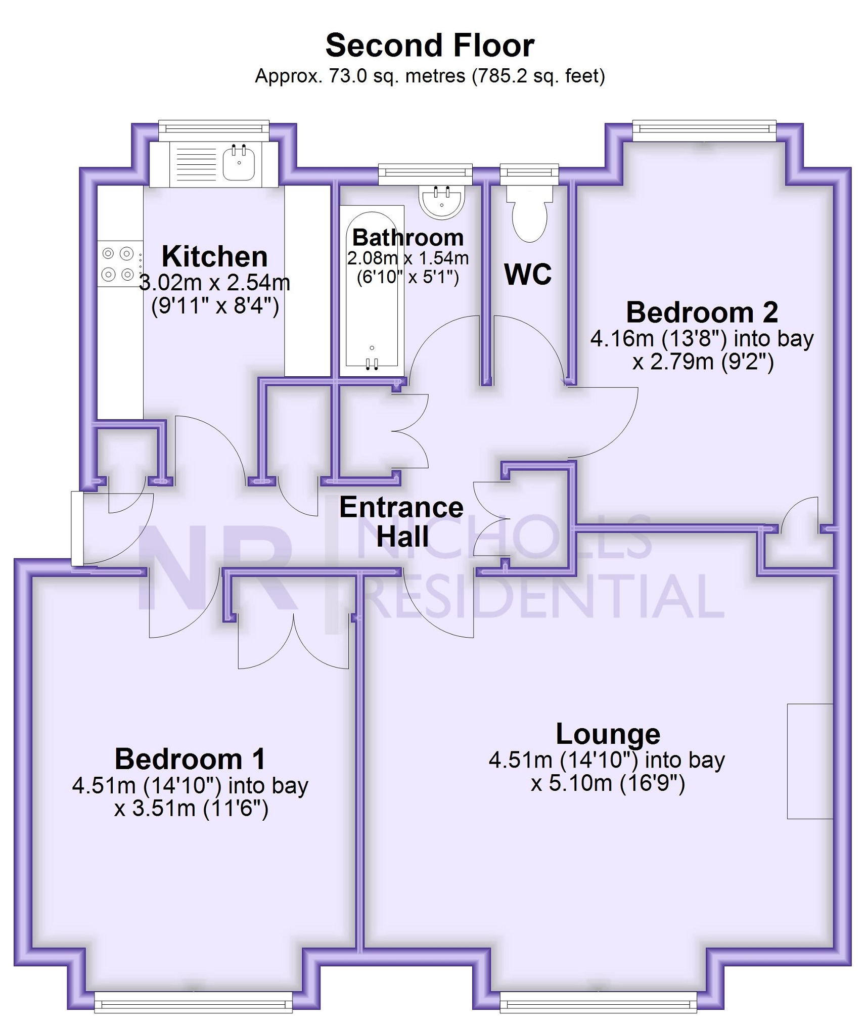 54 Yardley Court, Hemingford Road, Sutton floorplan