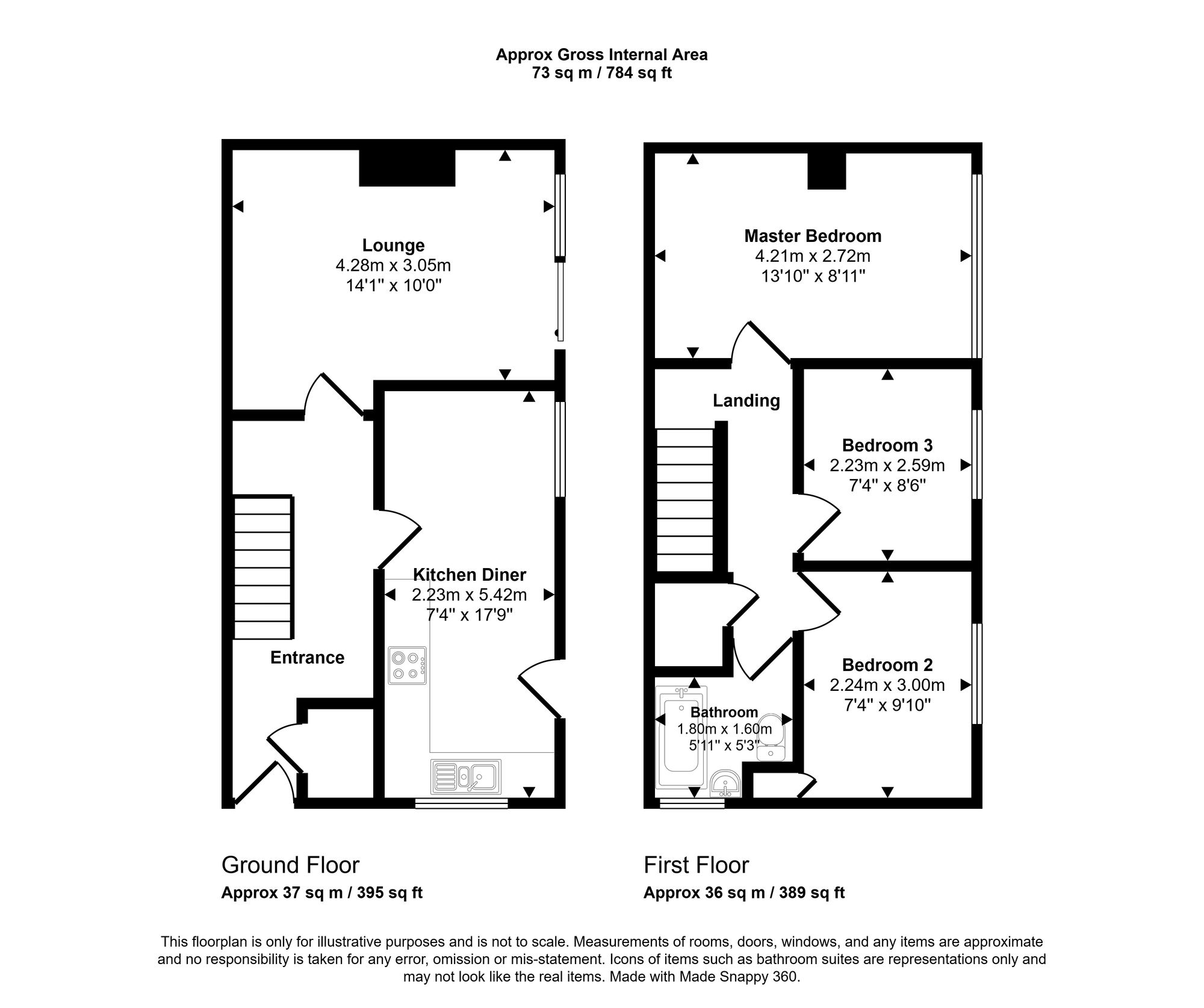 304 Maes-y-Felin, Bridgend floorplan