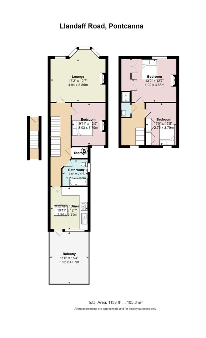 3 Bedrooms Flat for sale in Llandaff Road, Canton, Cardiff CF11