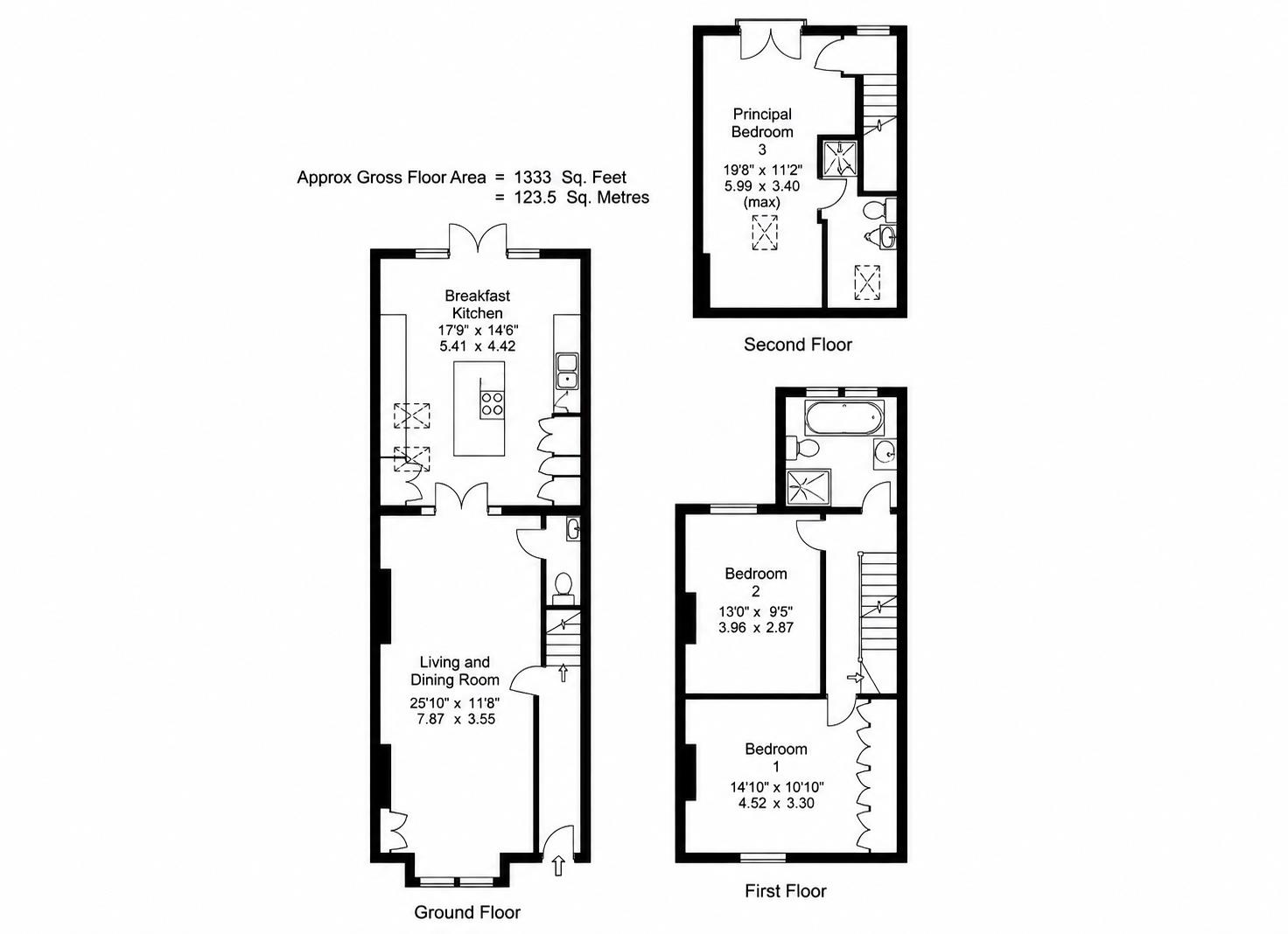 20, Finchley Road, Altrincham floorplan