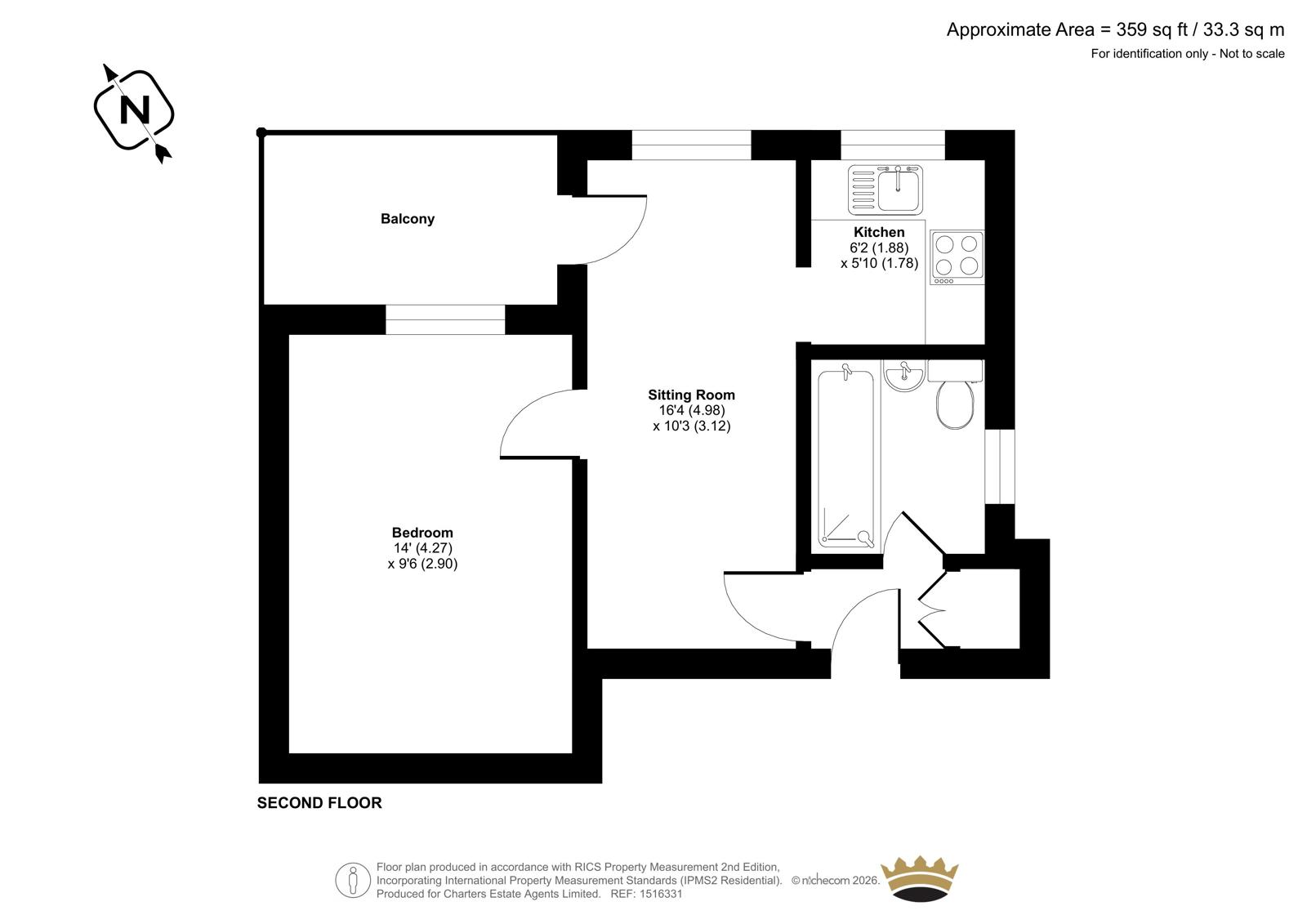 Flat 6, Charden Court,, York Drove, Hampshire floorplan