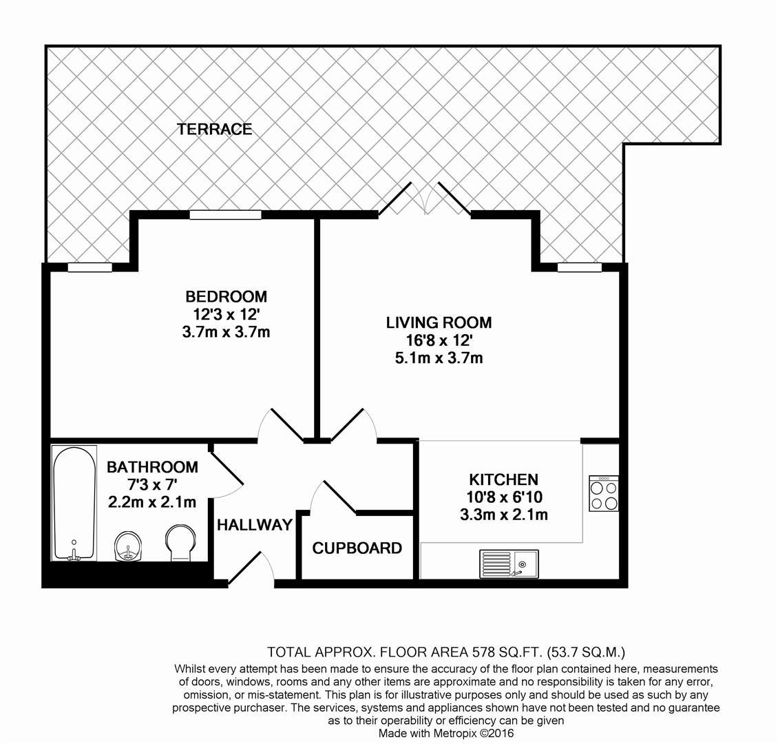 3 Burnham House, Chantry Close, West Drayton floorplan