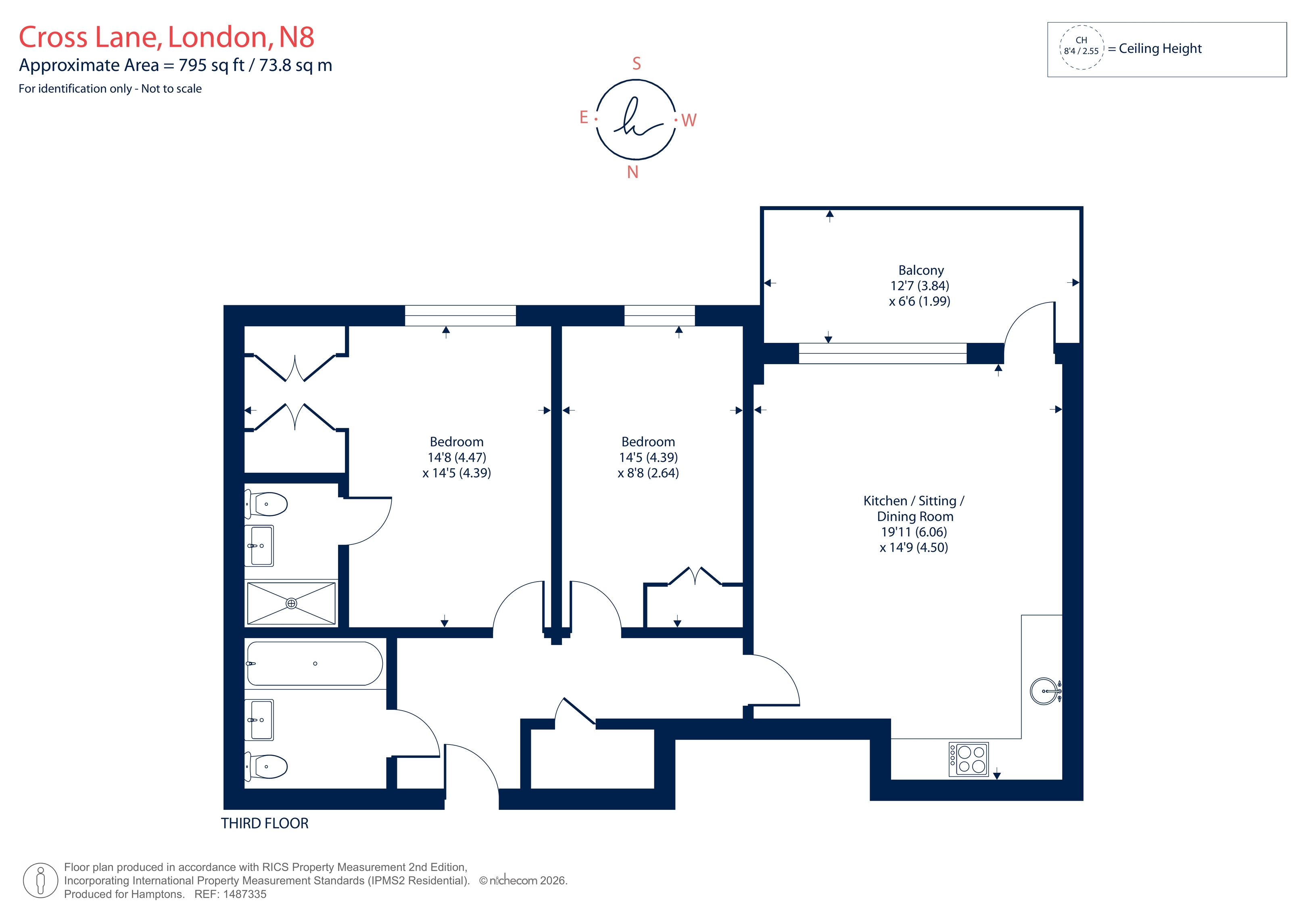 Flat 13, Granita Court, 9, Cross Lane, London floorplan