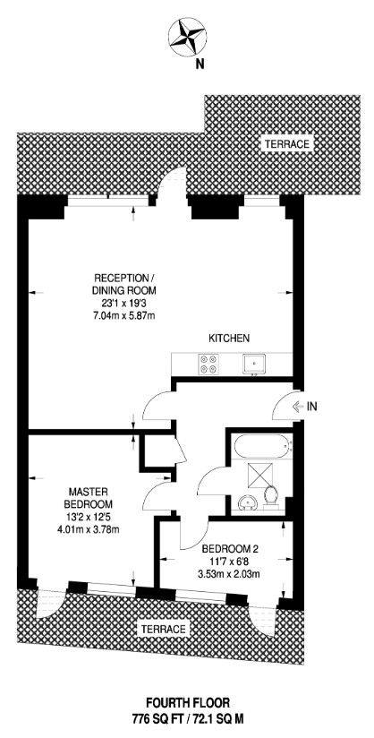 77-79,Flat 9, Southern Row, London floorplan