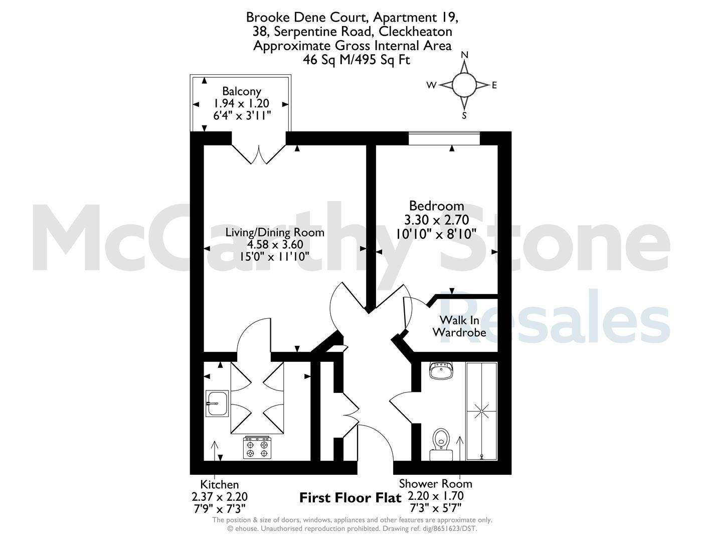 19 Brooke Dene Court, Serpentine Road, Cleckheaton floorplan