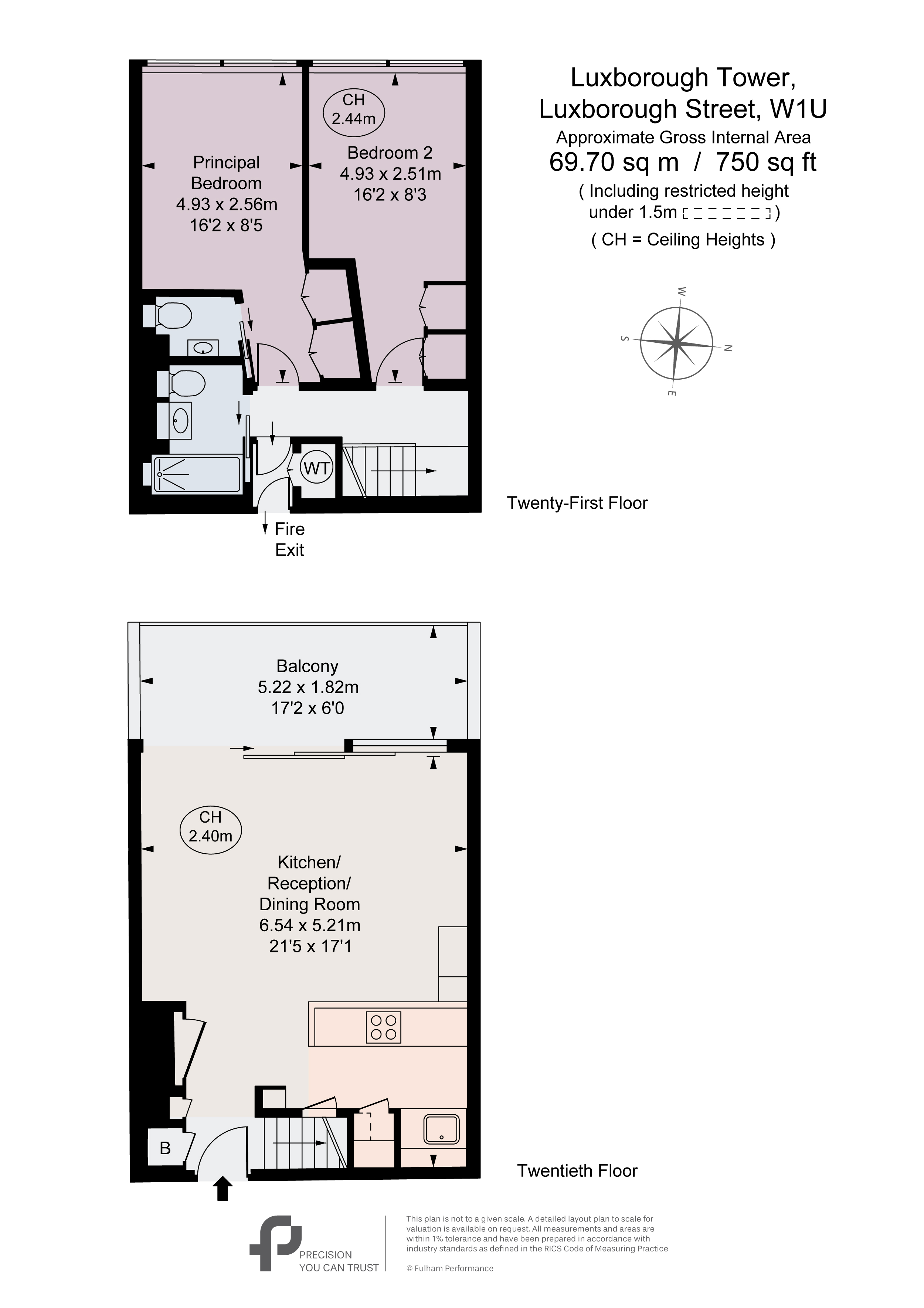 109 Luxborough Tower,, Luxborough Street, London floorplan