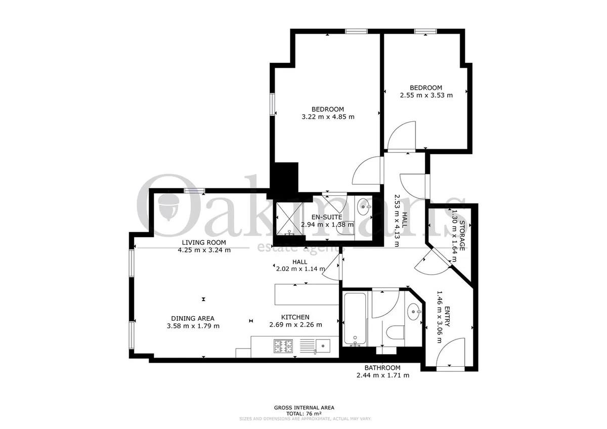 Apartment 176, Orion Building, 90, Navigation Street, Birmingham floorplan