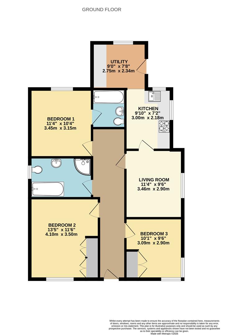 61, Church Road, Malvern floorplan