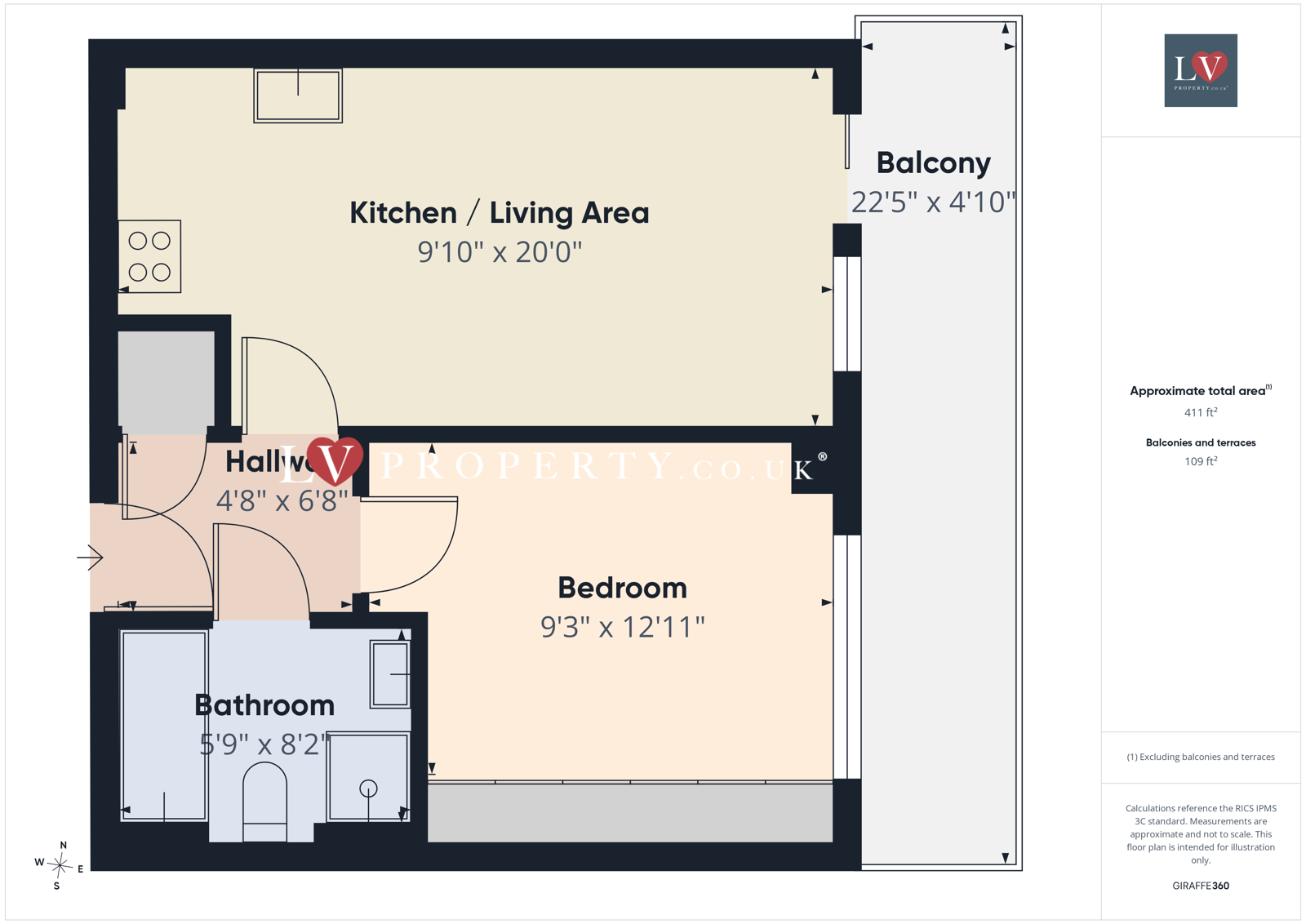 Apartment 44, 1, Langley Walk, West Midlands floorplan