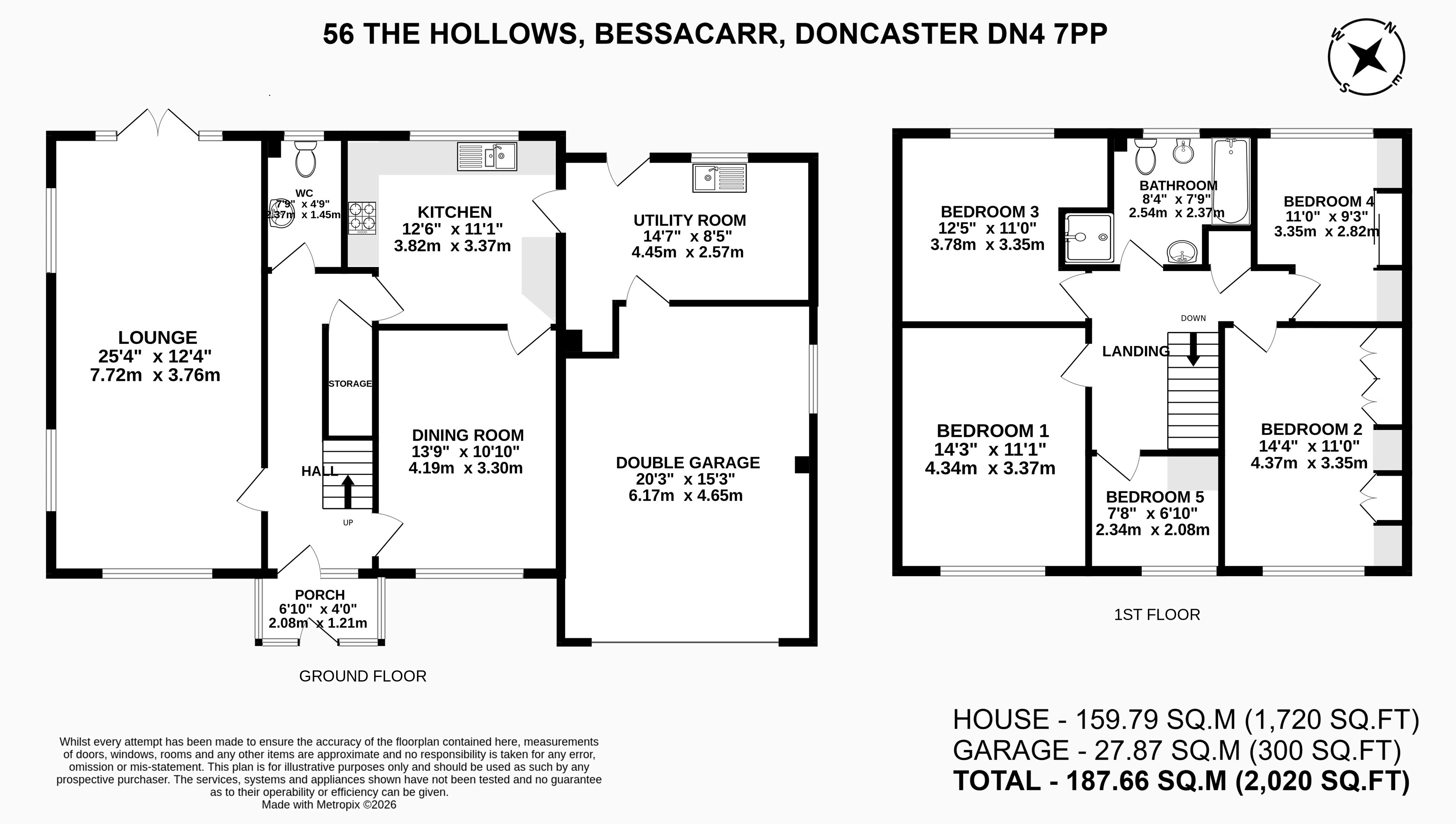 56, The Hollows, Doncaster floorplan