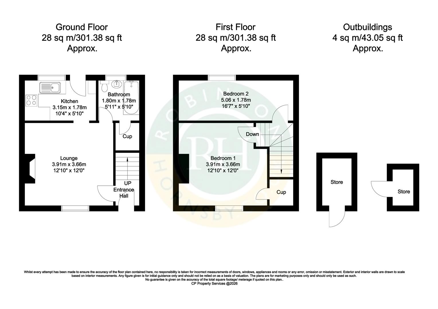 2, Brooks Cottages, Doncaster floorplan