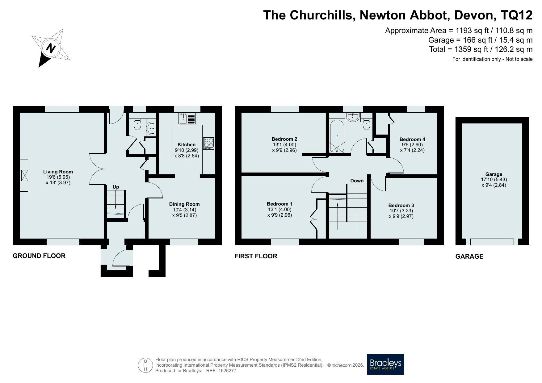 6 The Churchills, Newton Abbot Devon, Devon floorplan