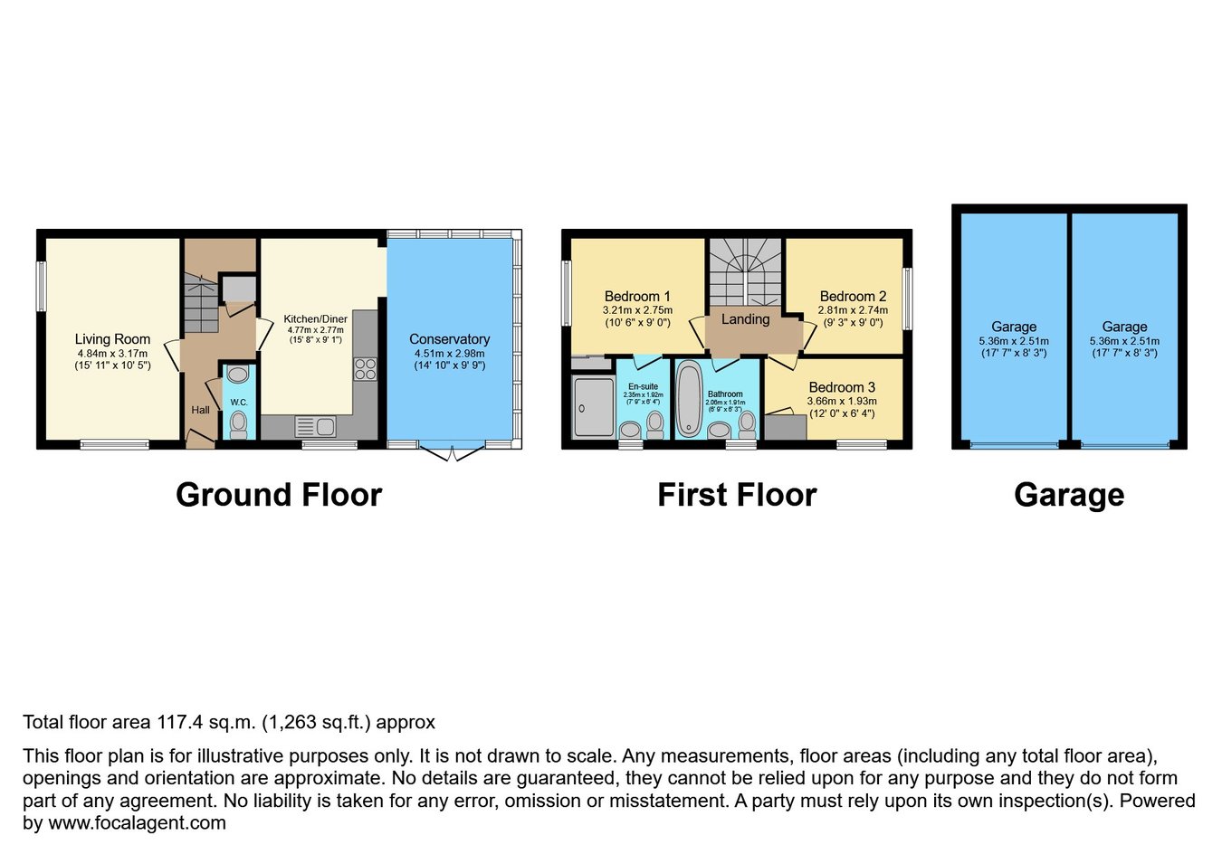 1, Oaklands Court, Crewe floorplan