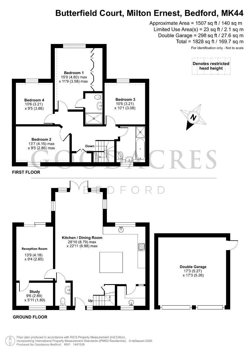9 Butterfield Court, Bedford floorplan