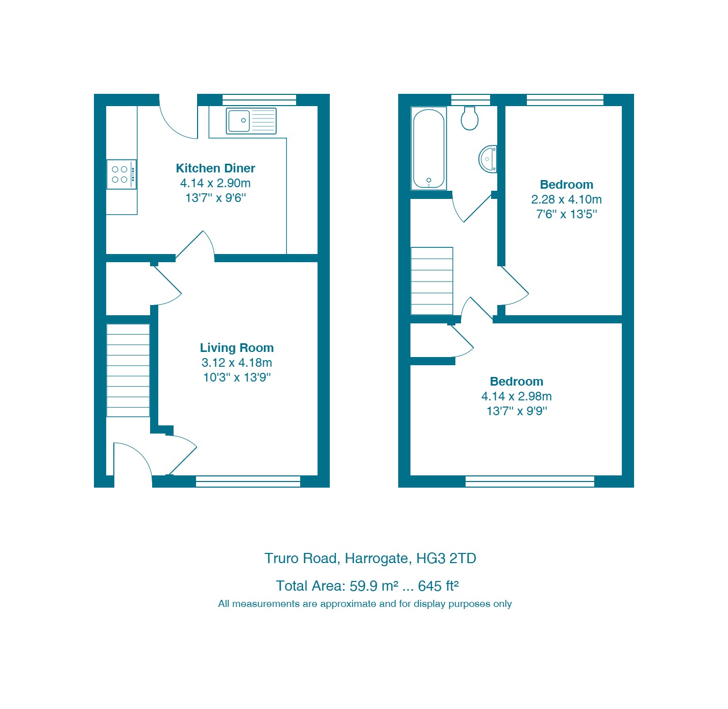 23, Truro Road, Harrogate floorplan