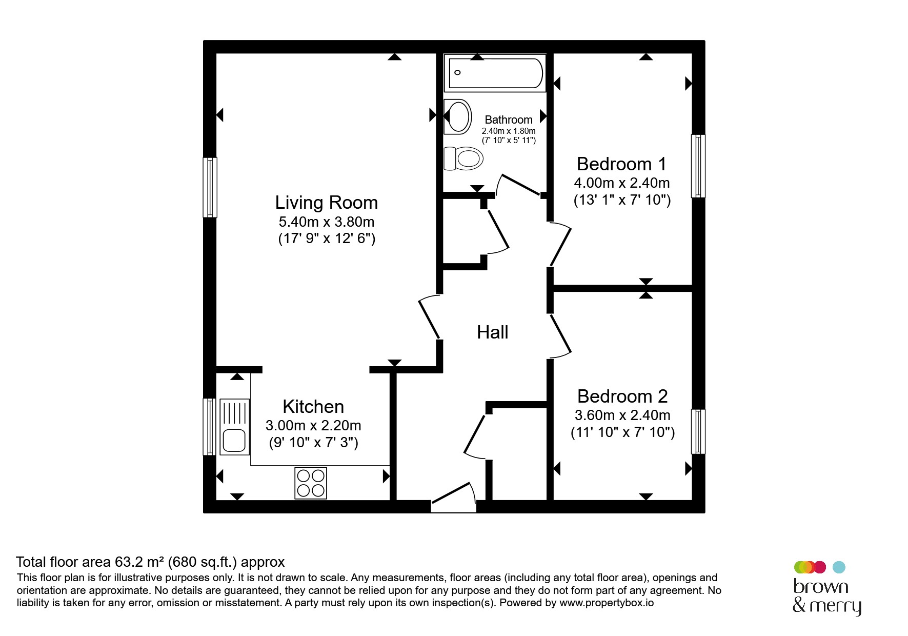 Flat 8, The Old County Arms, 189, Newport Road, Milton Keynes floorplan