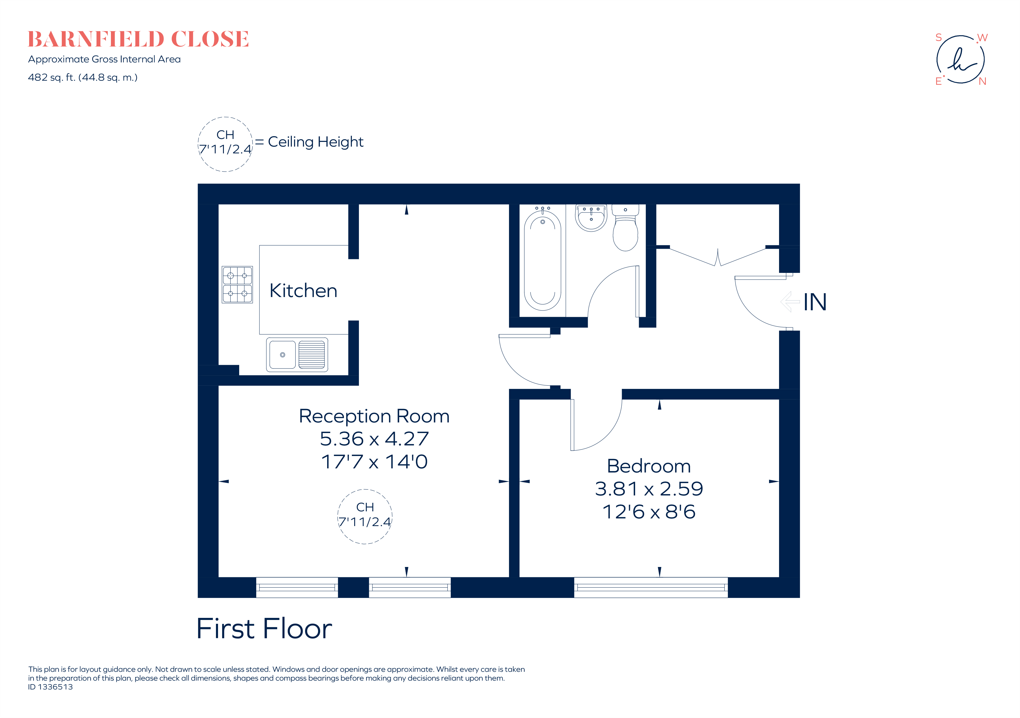 13, Barnfield Close, London floorplan